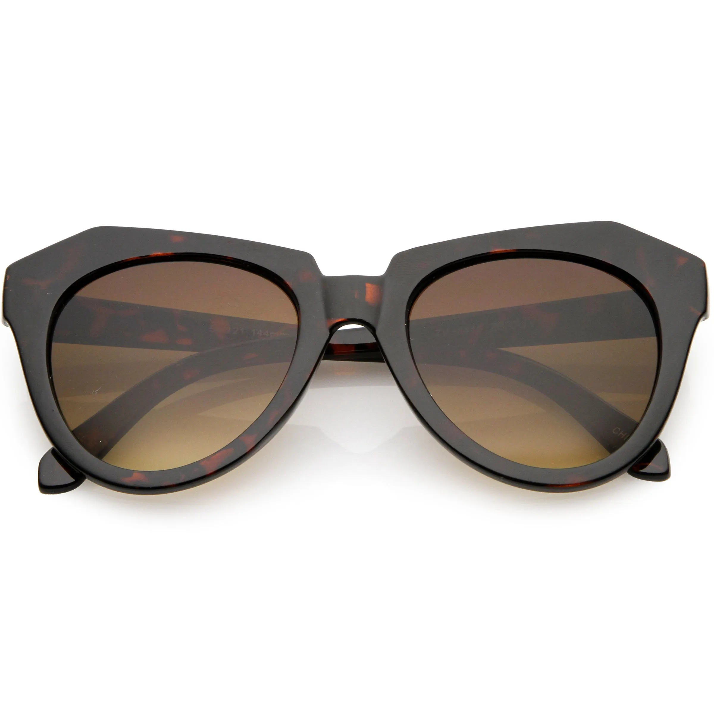 Women's Oversize Geometric Round Cat Eye Sunglasses C938 sold by ZeroUV product image thumbnail 4