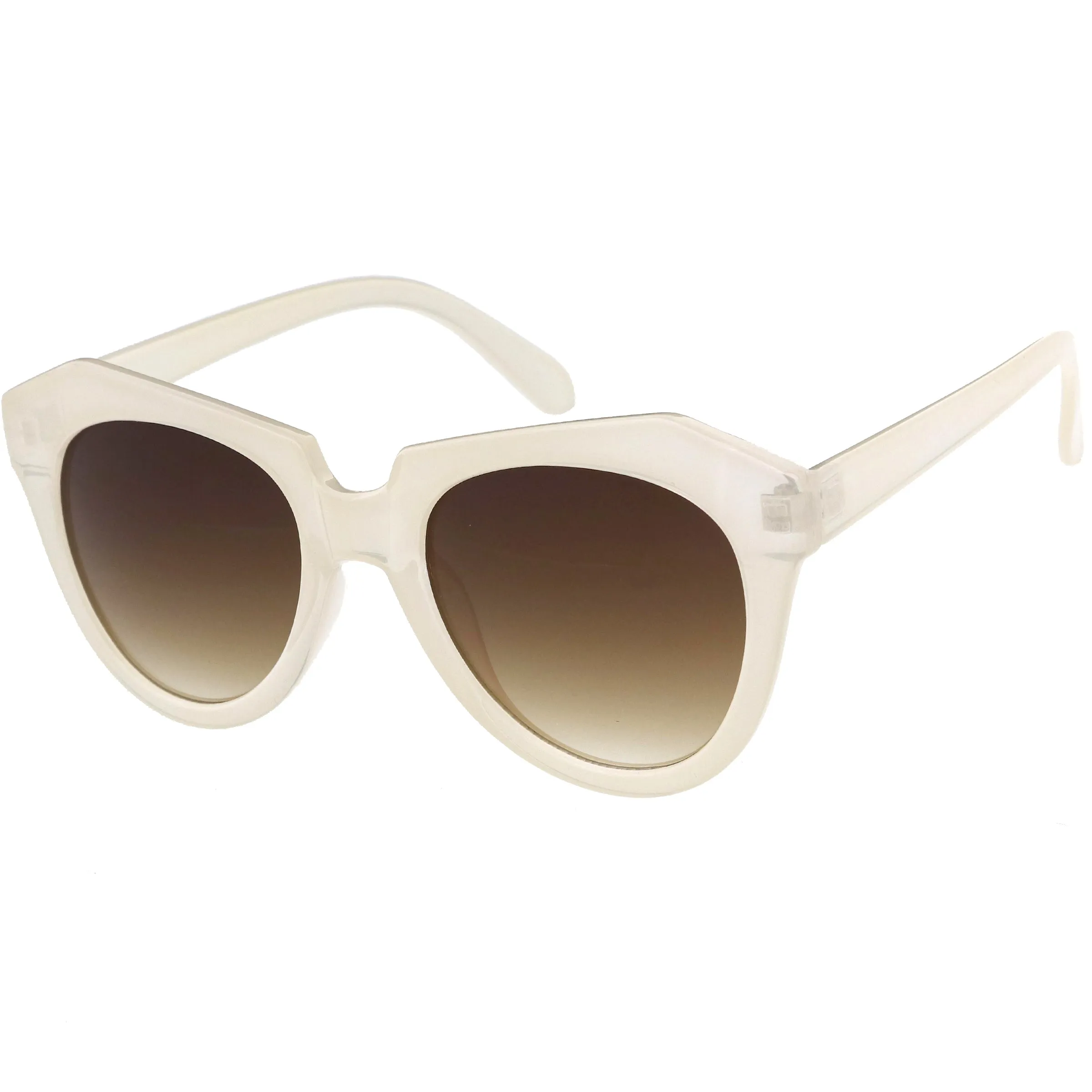 Women's Oversize Geometric Round Cat Eye Sunglasses C938 sold by ZeroUV product image thumbnail 2