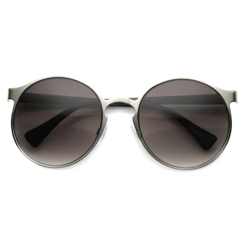 Retro Steampunk Dapper Fashion Round P3 Metal Sunglasses 9815 sold by ZeroUV