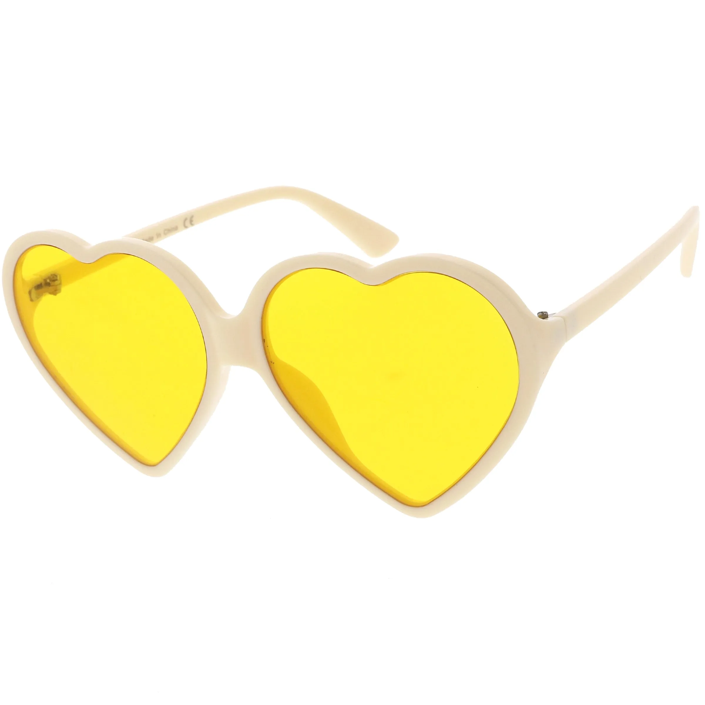 Women's Oversize Heart Shape Color Tone Sunglasses C931 sold by ZeroUV product image thumbnail 3