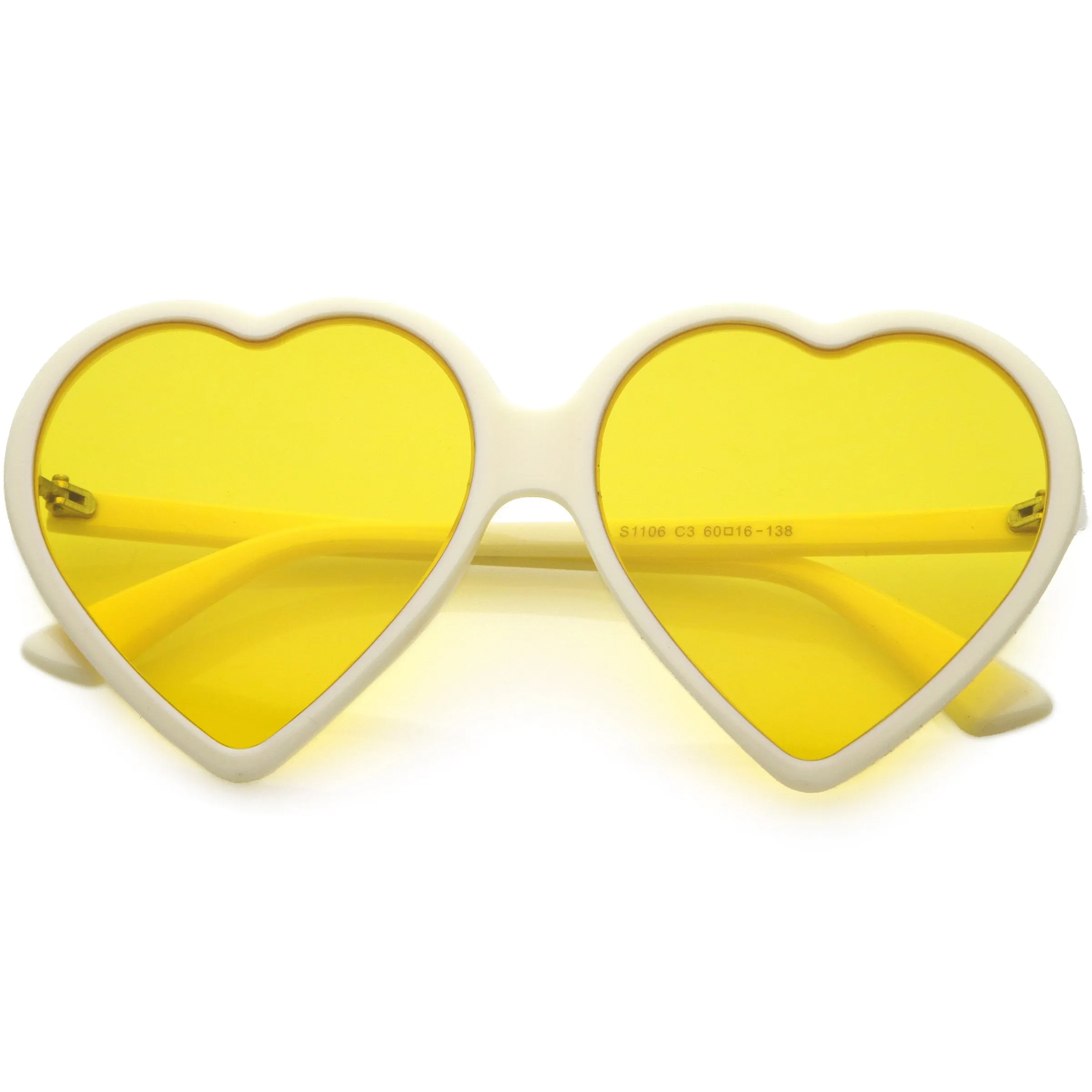Women's Oversize Heart Shape Color Tone Sunglasses C931 sold by ZeroUV