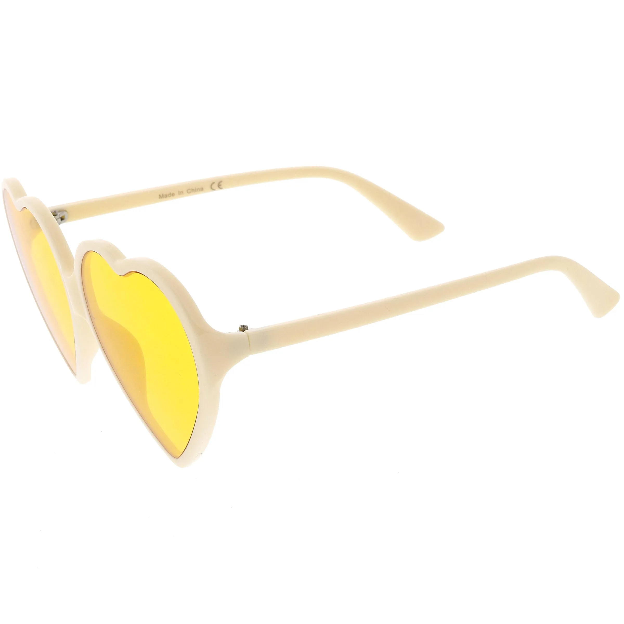 Women's Oversize Heart Shape Color Tone Sunglasses C931 sold by ZeroUV product image thumbnail 4