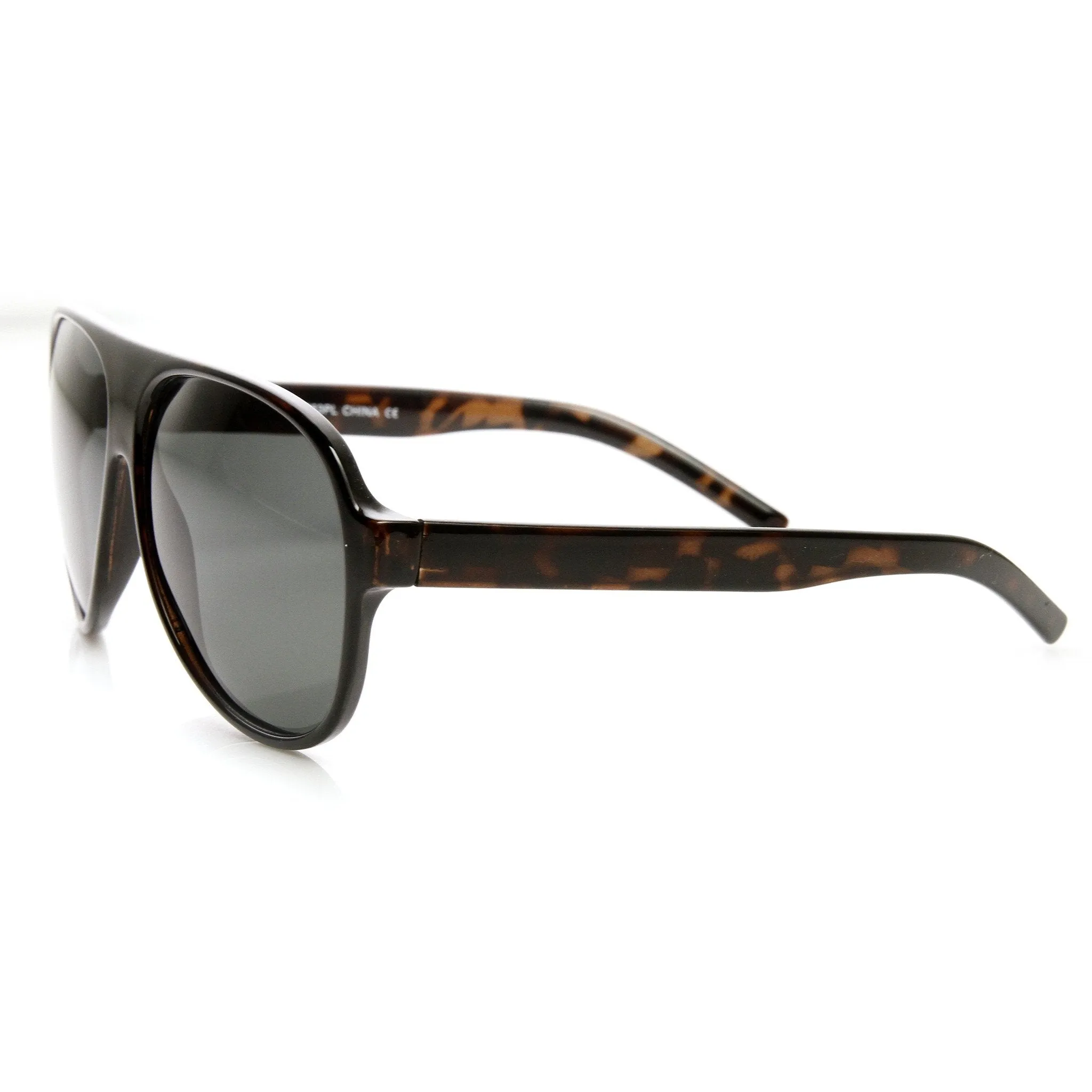 Mens 1980's Retro Polarized Lens Plastic Aviator Sunglasses 9322 sold by ZeroUV product image thumbnail 3