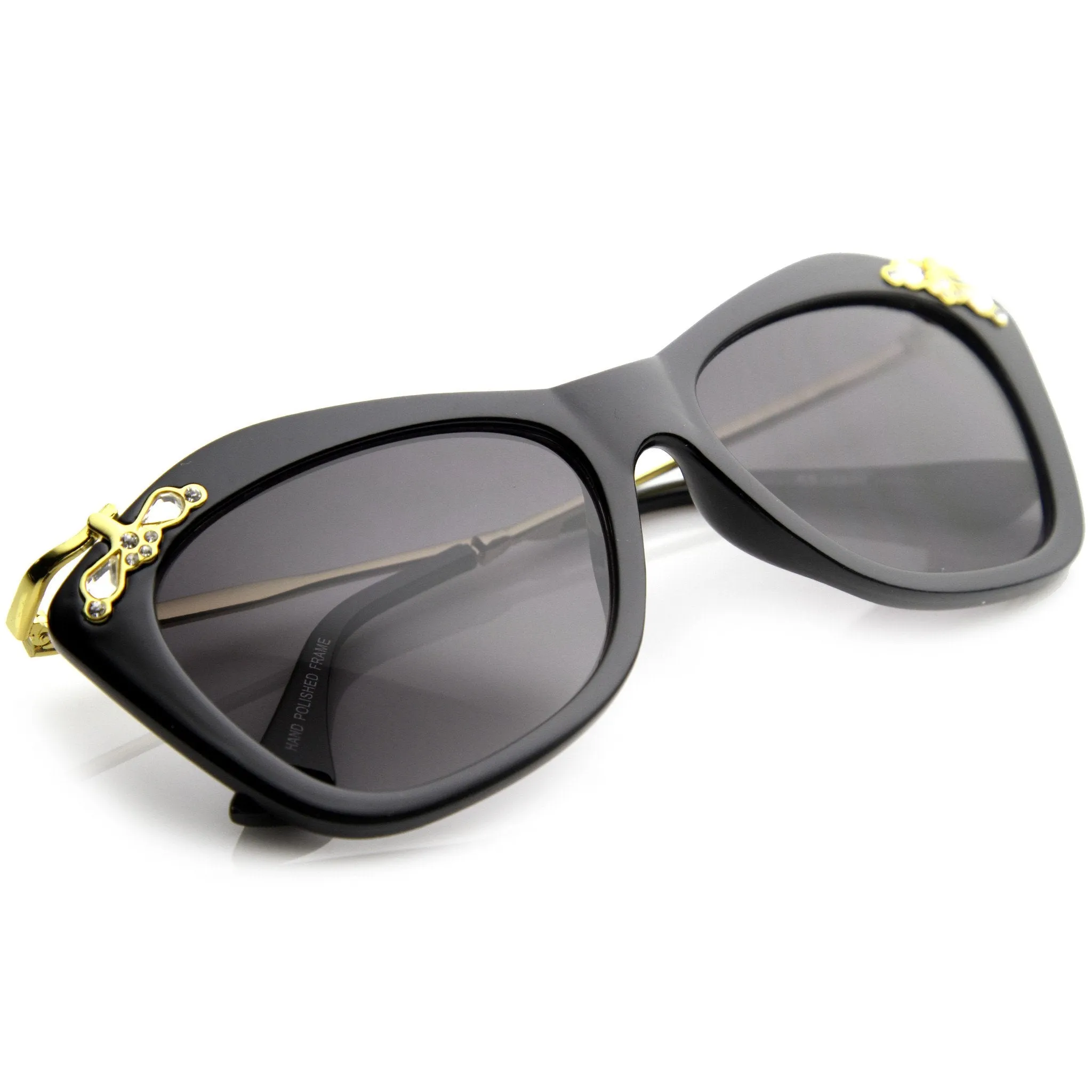 Women's Elegant Designer Cat Eye Jeweled Sunglasses 9759 sold by ZeroUV product image thumbnail 4