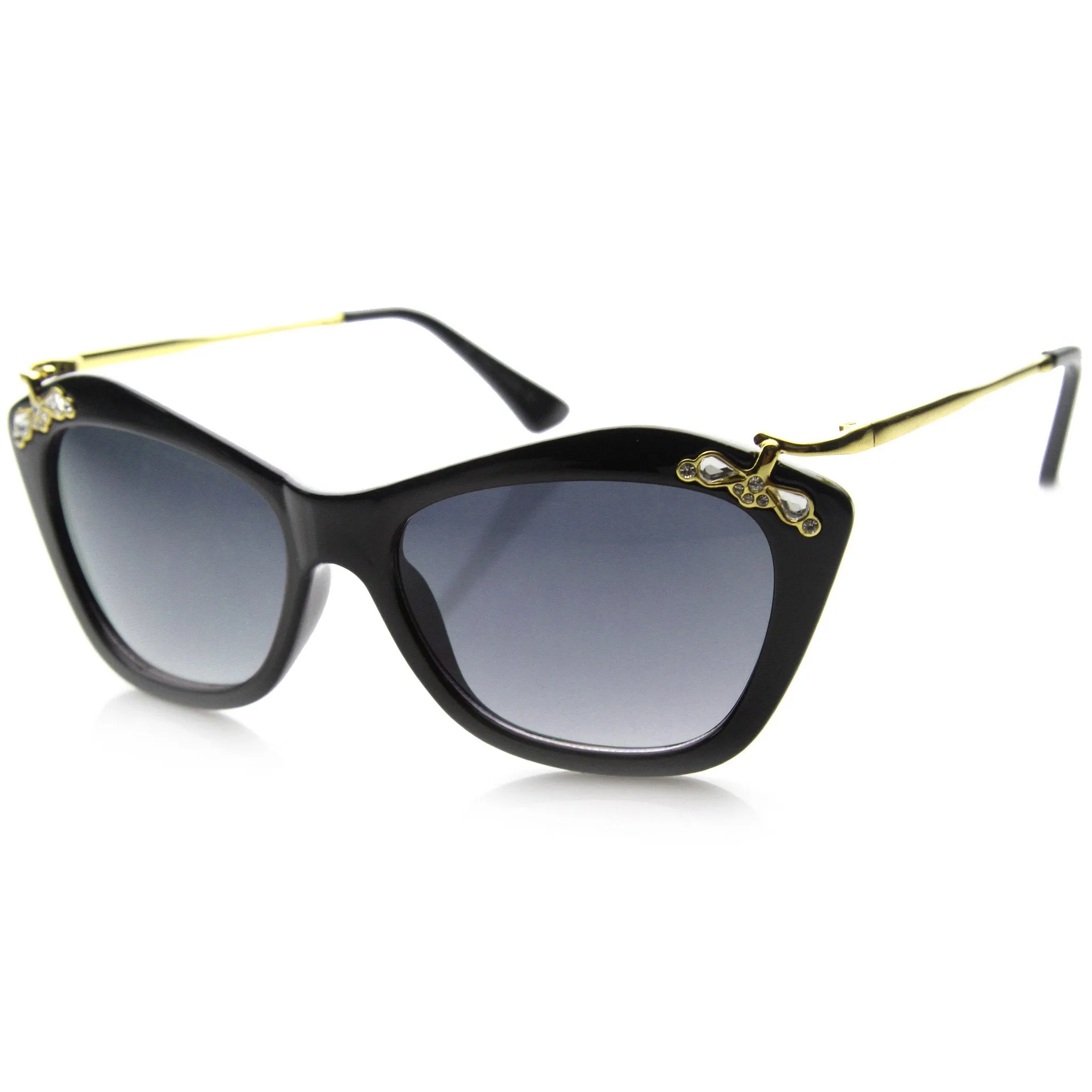 Women's Elegant Designer Cat Eye Jeweled Sunglasses 9759 sold by ZeroUV product image thumbnail 2