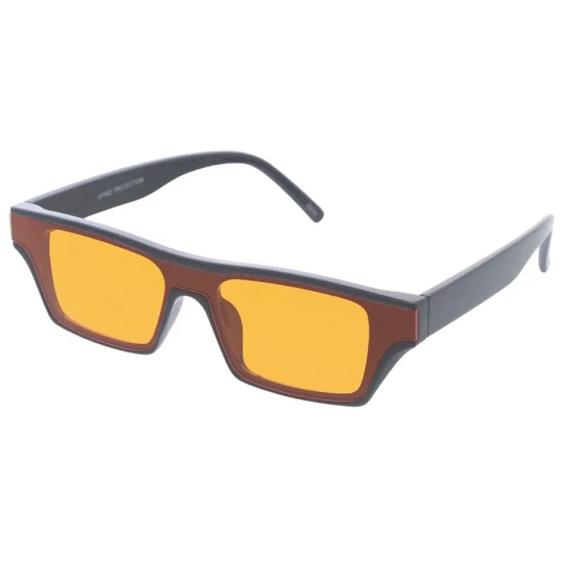 Retro Rectangle Wide Cateye Monolens Sunglasses D326 sold by ZeroUV