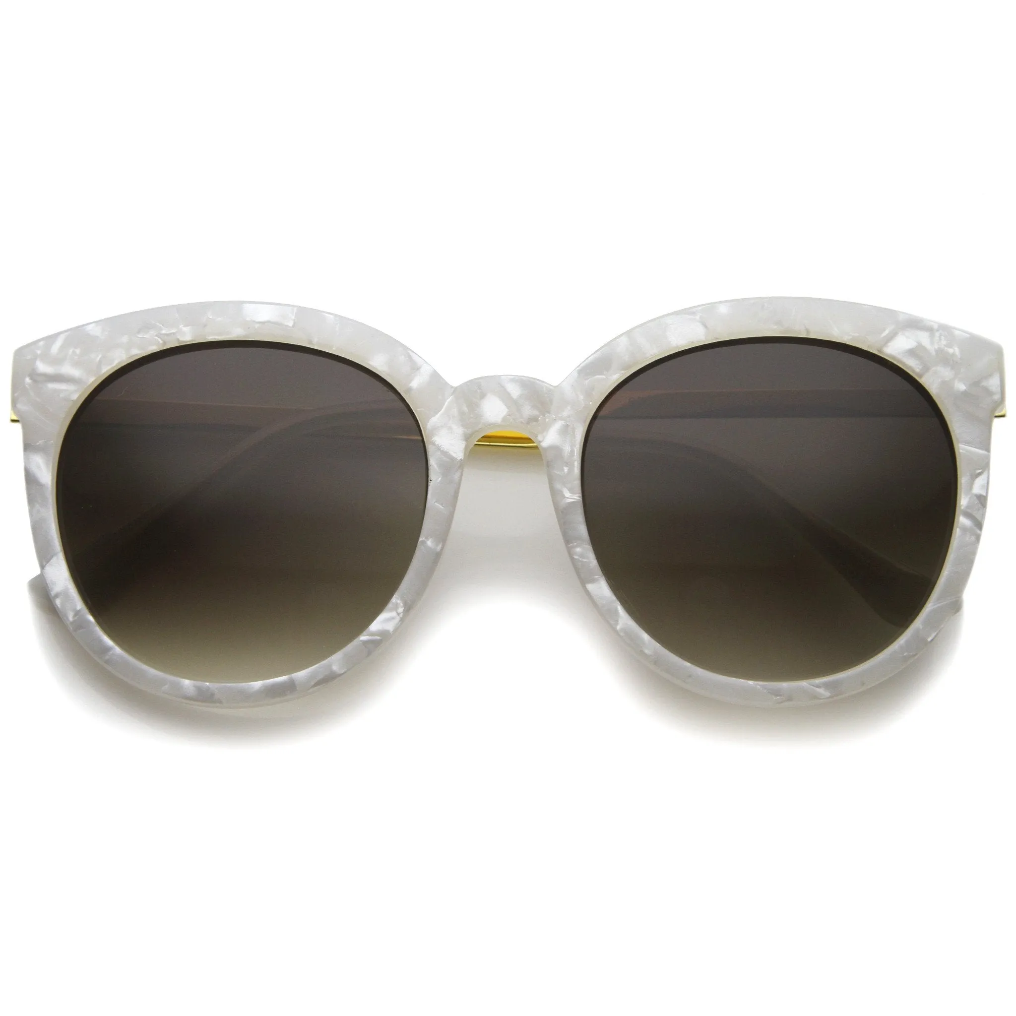 Women's Oversize Round Marble Cat Eye Sunglasses sold by ZeroUV product image thumbnail 5