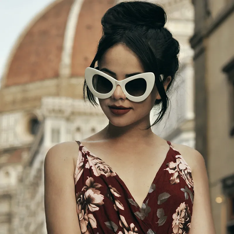 Women's Retro Bold Chunky Cat Eye Sunglasses A098 sold by ZeroUV product image thumbnail 3