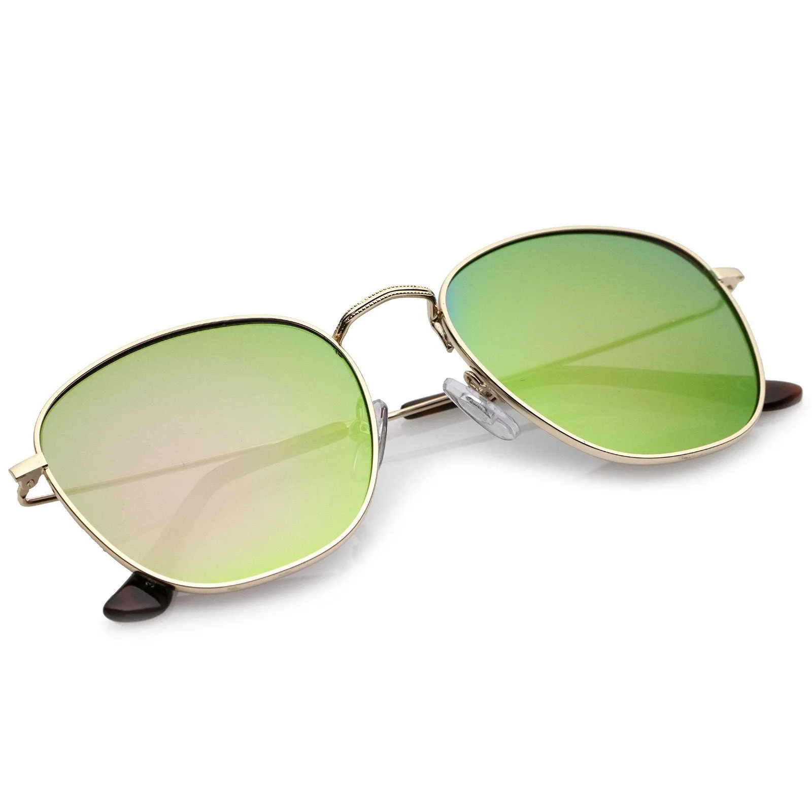 Modern Slim Mirrored Flat Lens Square Sunglasses A765 sold by ZeroUV product image thumbnail 4