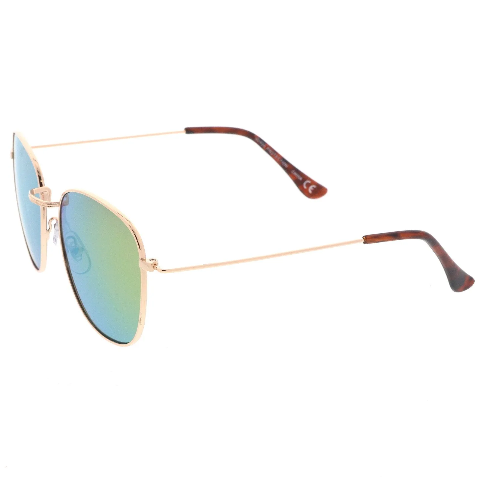 Modern Slim Mirrored Flat Lens Square Sunglasses A765 sold by ZeroUV product image thumbnail 3