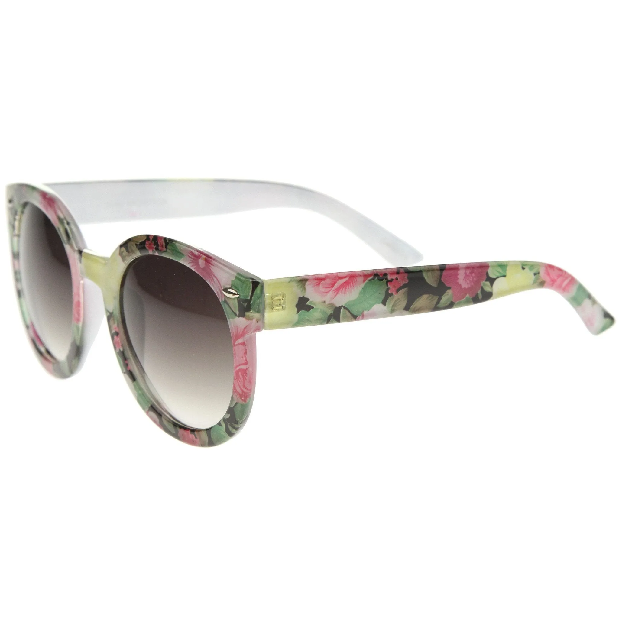 Women's Spring Floral Print Oversize Round Sunglasses A187 sold by ZeroUV product image thumbnail 3