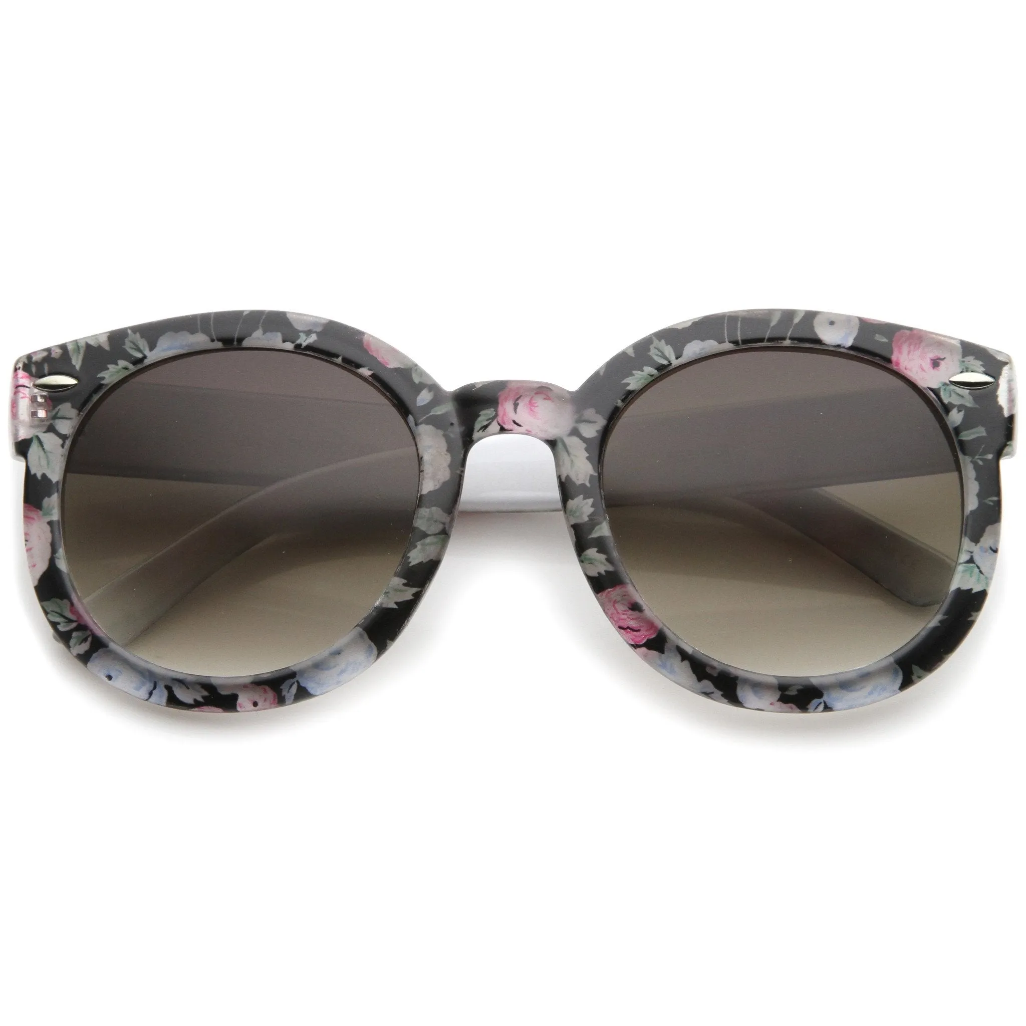 Women's Spring Floral Print Oversize Round Sunglasses A187 sold by ZeroUV product image thumbnail 5