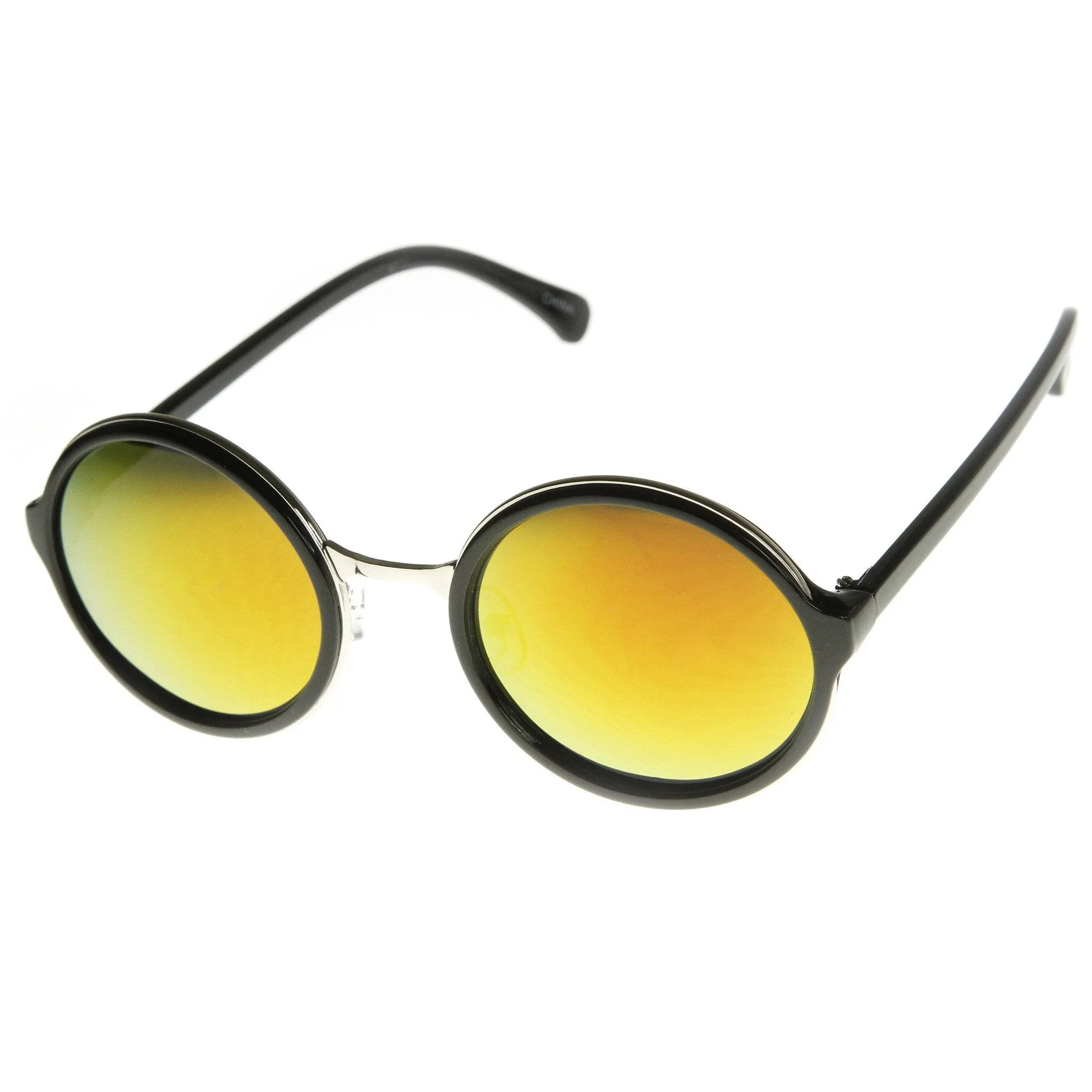 Retro Round Circle Flash Mirror Lens Sunglasses 8929 sold by ZeroUV product image thumbnail 4