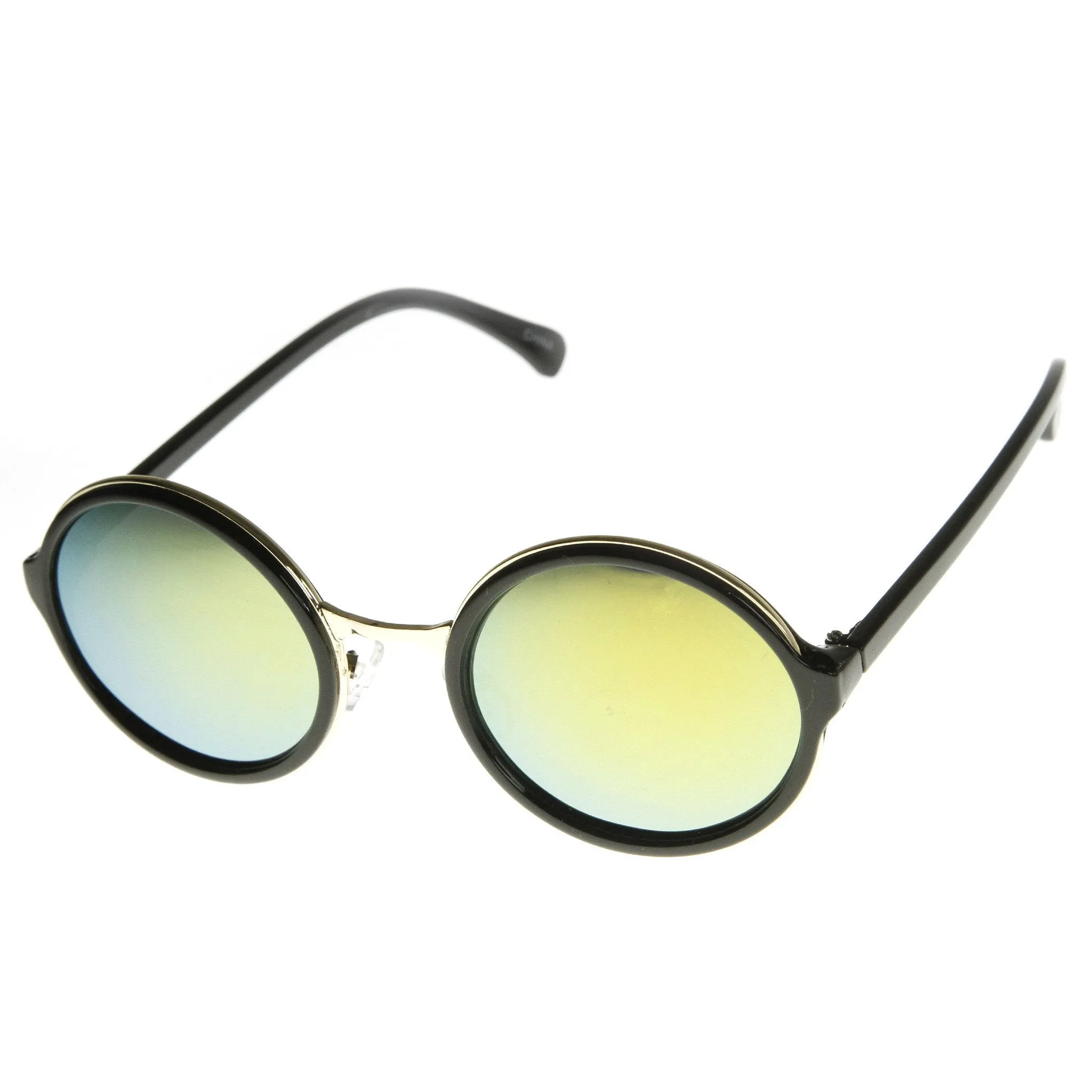 Retro Round Circle Flash Mirror Lens Sunglasses 8929 sold by ZeroUV product image thumbnail 2