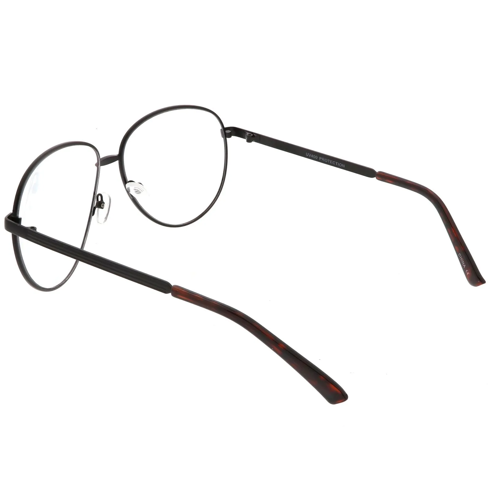 Oversize Women's Round Indie Clear Lens Glasses C215 sold by ZeroUV product image thumbnail 5