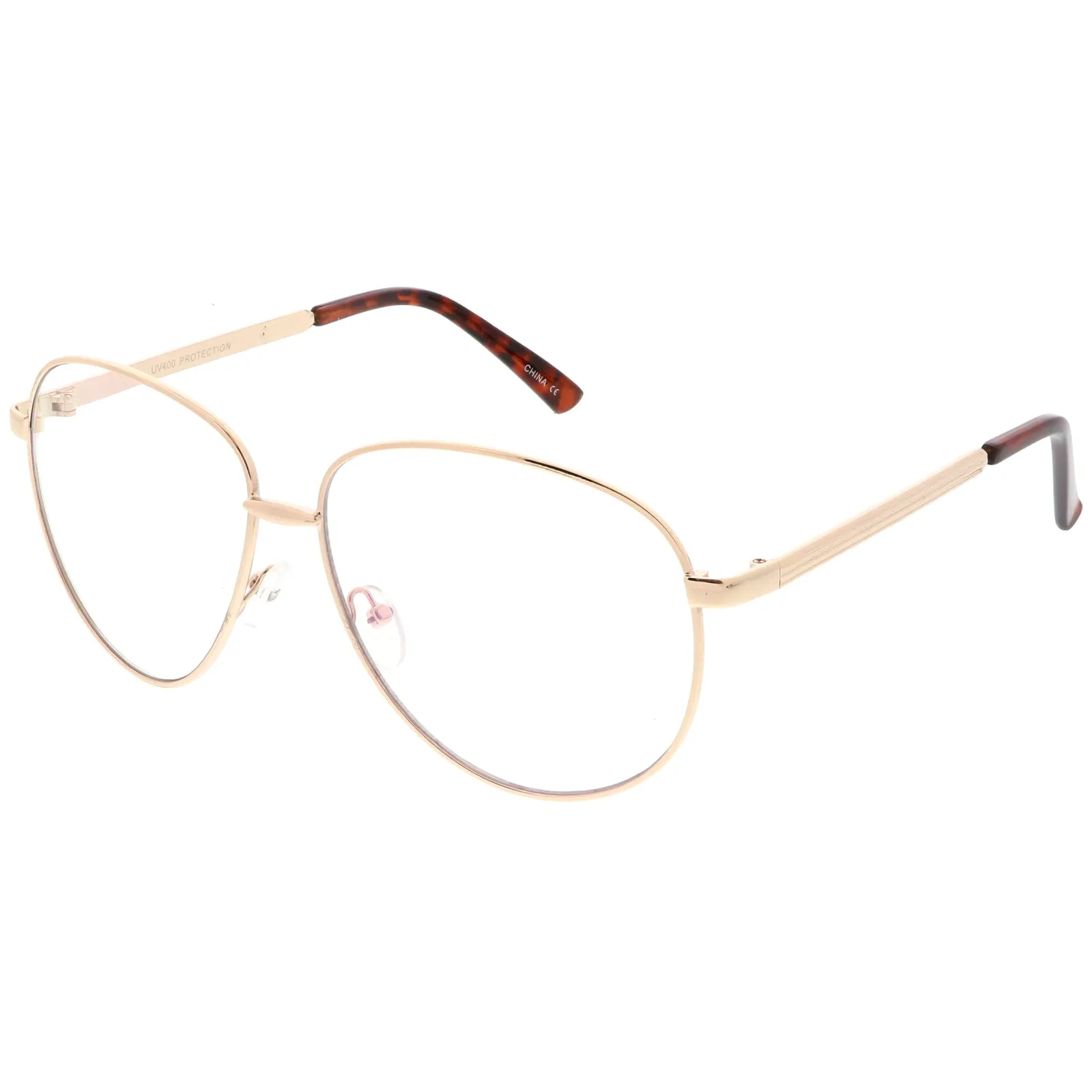 Oversize Women's Round Indie Clear Lens Glasses C215 sold by ZeroUV product image thumbnail 2