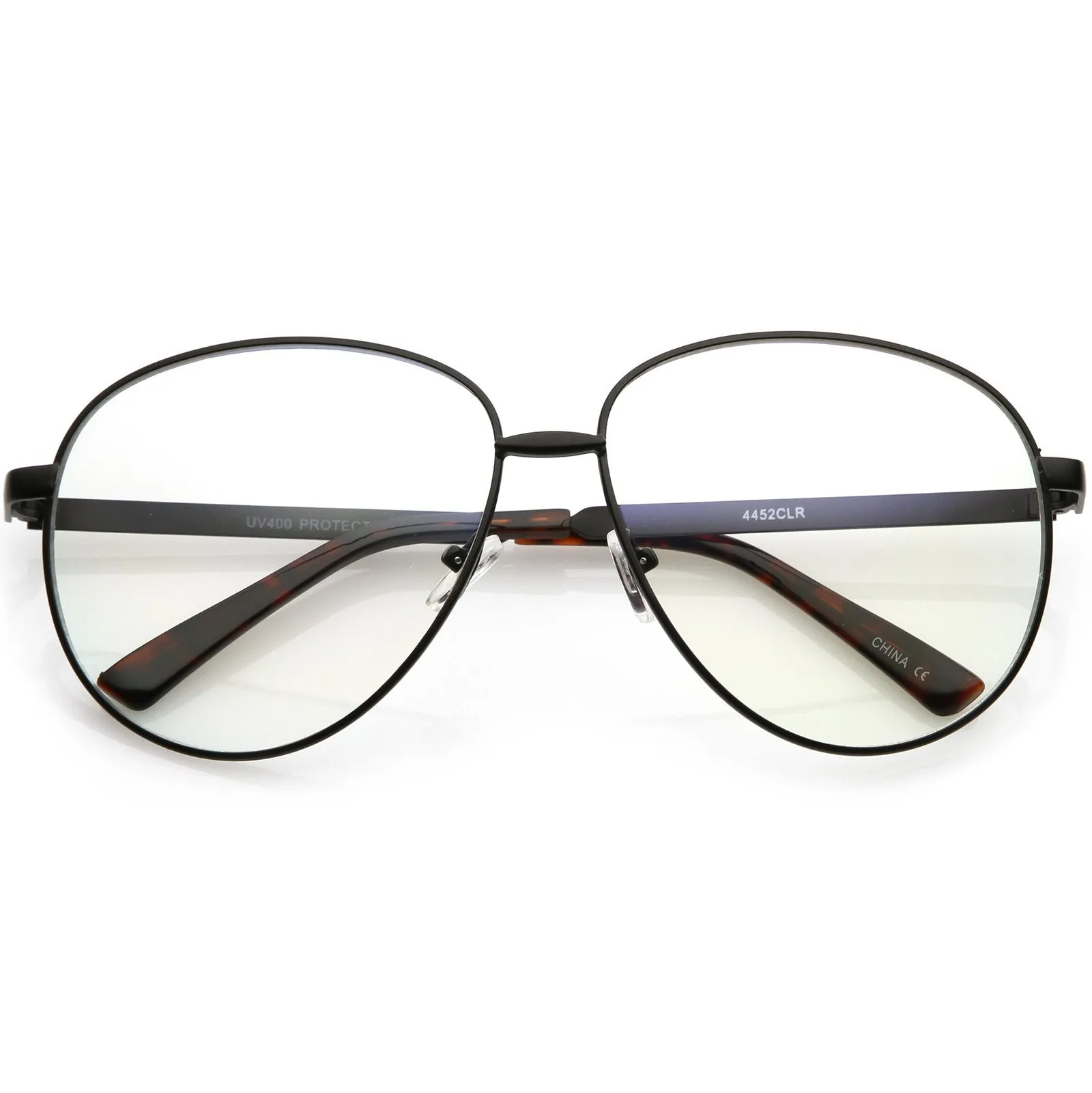 Oversize Women's Round Indie Clear Lens Glasses C215 sold by ZeroUV product image thumbnail 3