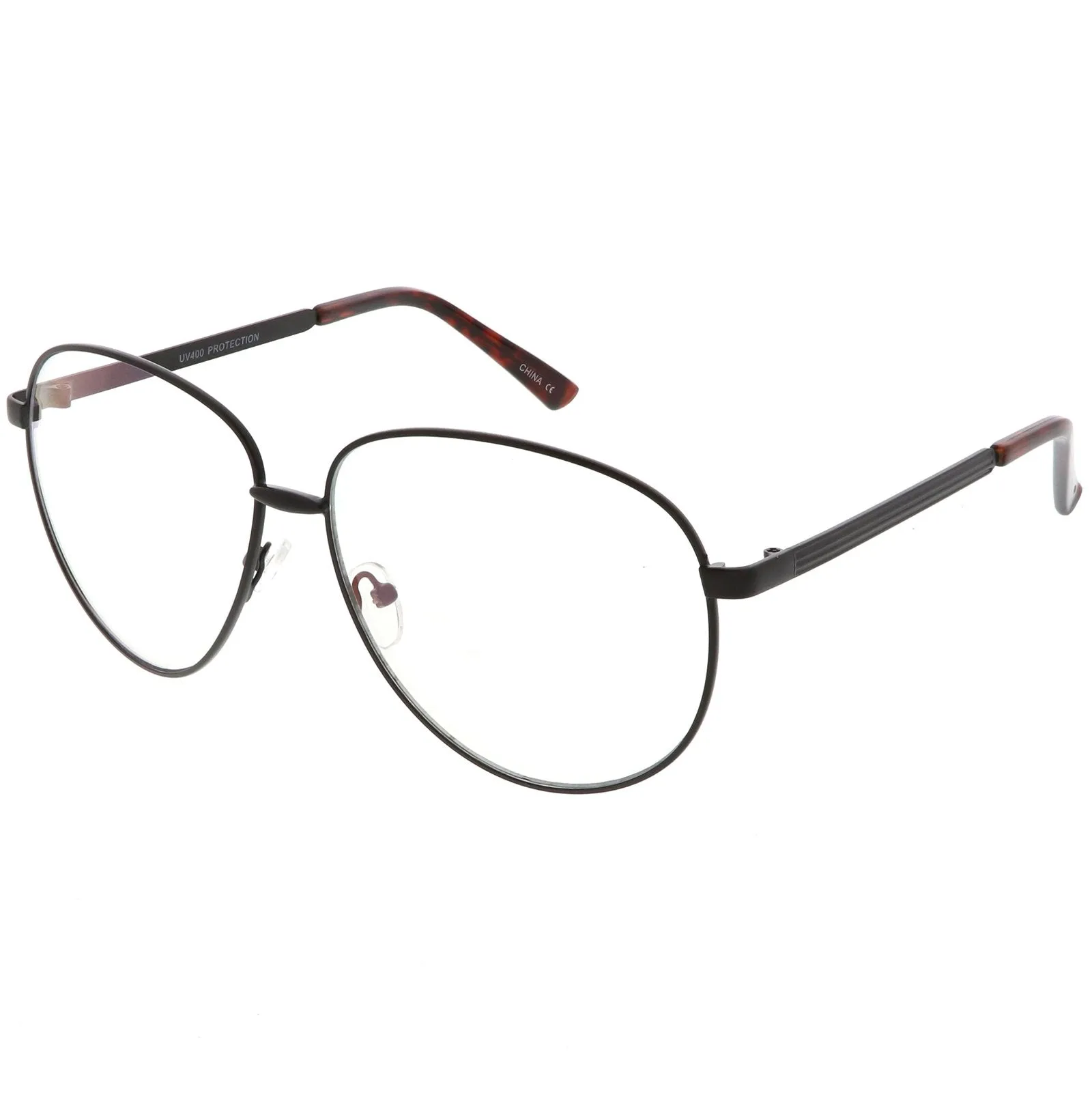 Oversize Women's Round Indie Clear Lens Glasses C215 sold by ZeroUV product image thumbnail 4