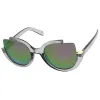 Women's Semi Rimless Cat Eye Mirrored Lens Sunglasses A802 sold by ZeroUV