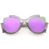 Women's Semi Rimless Cat Eye Mirrored Lens Sunglasses A802 sold by ZeroUV