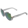 Women's Semi Rimless Cat Eye Mirrored Lens Sunglasses A802 sold by ZeroUV