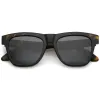 Classic Thick Arms Flat Lens Square Horn Rimmed Sunglasses C286 sold by ZeroUV