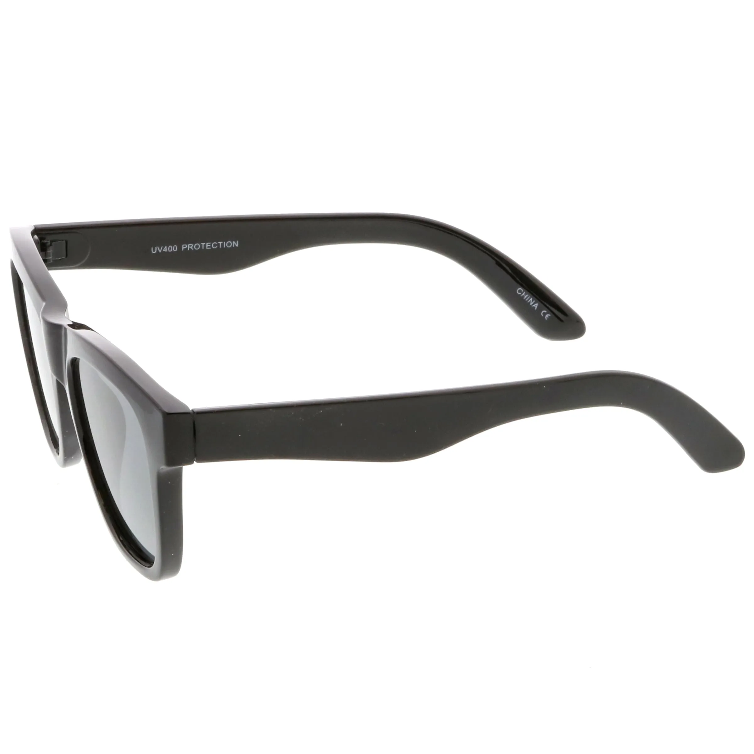 Classic Thick Arms Flat Lens Square Horn Rimmed Sunglasses C286 sold by ZeroUV product image thumbnail 3