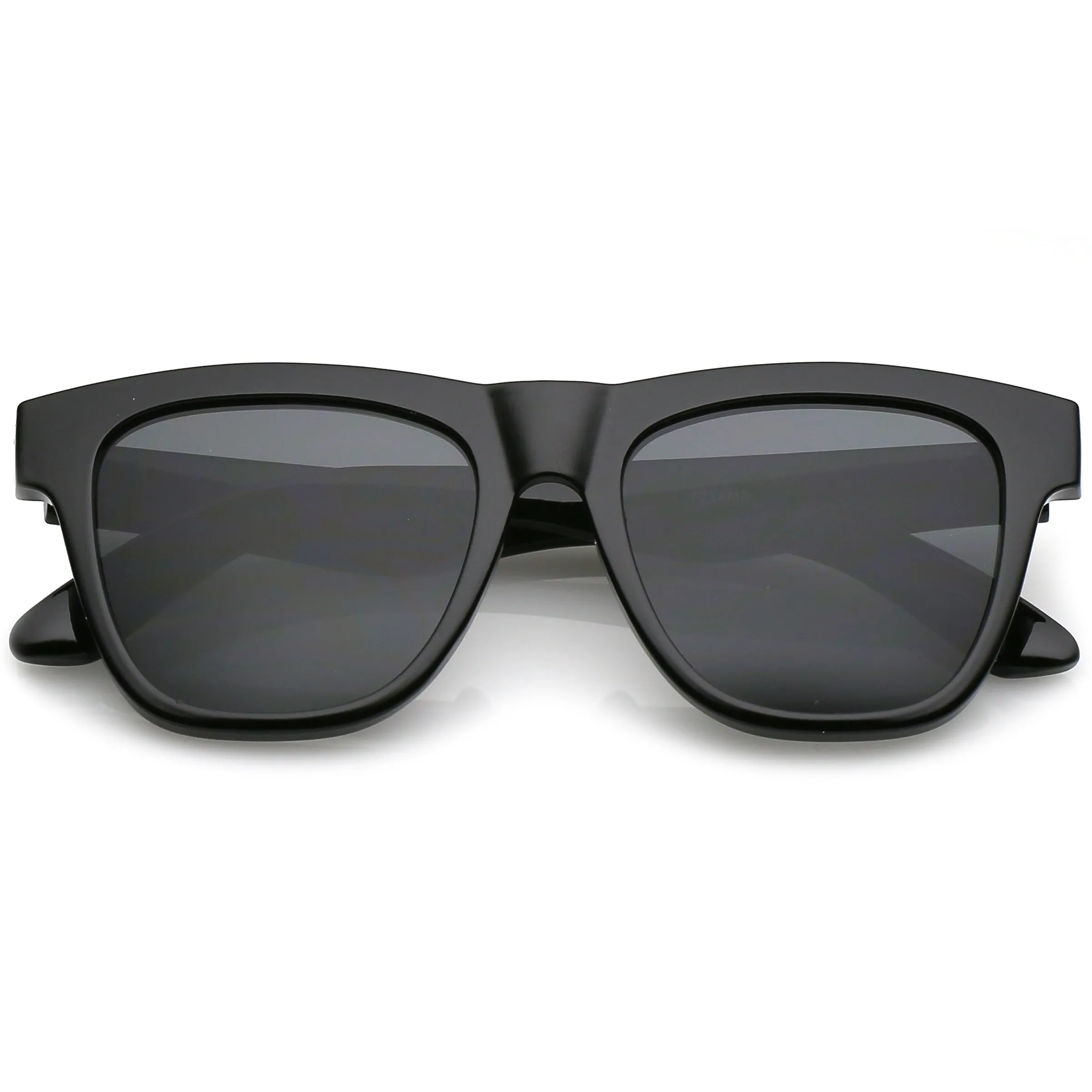 Classic Thick Arms Flat Lens Square Horn Rimmed Sunglasses C286 sold by ZeroUV