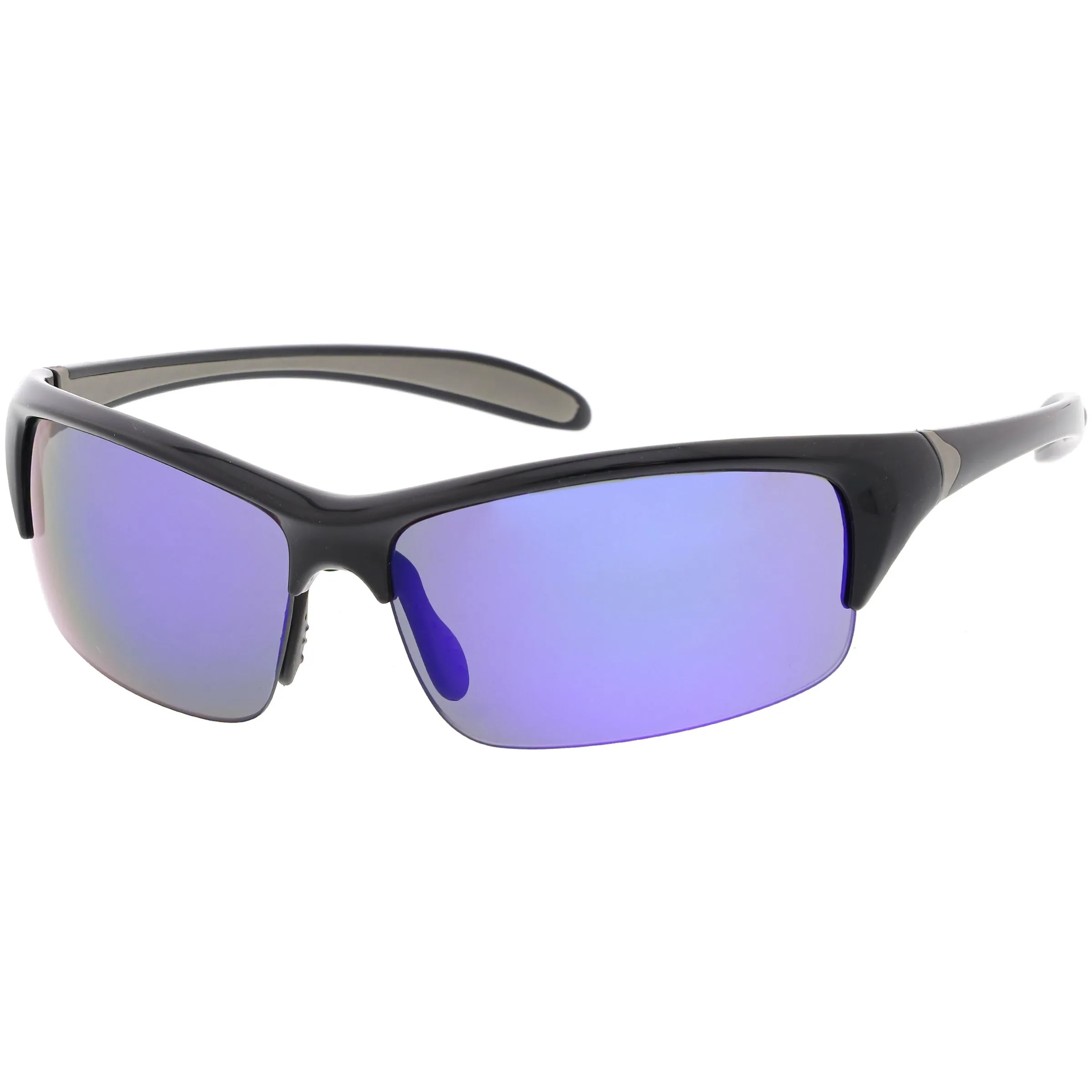 Semi Rimless Performance Sports TR-90 Mirrored Lens Sunglasses C808 sold by ZeroUV product image thumbnail 3