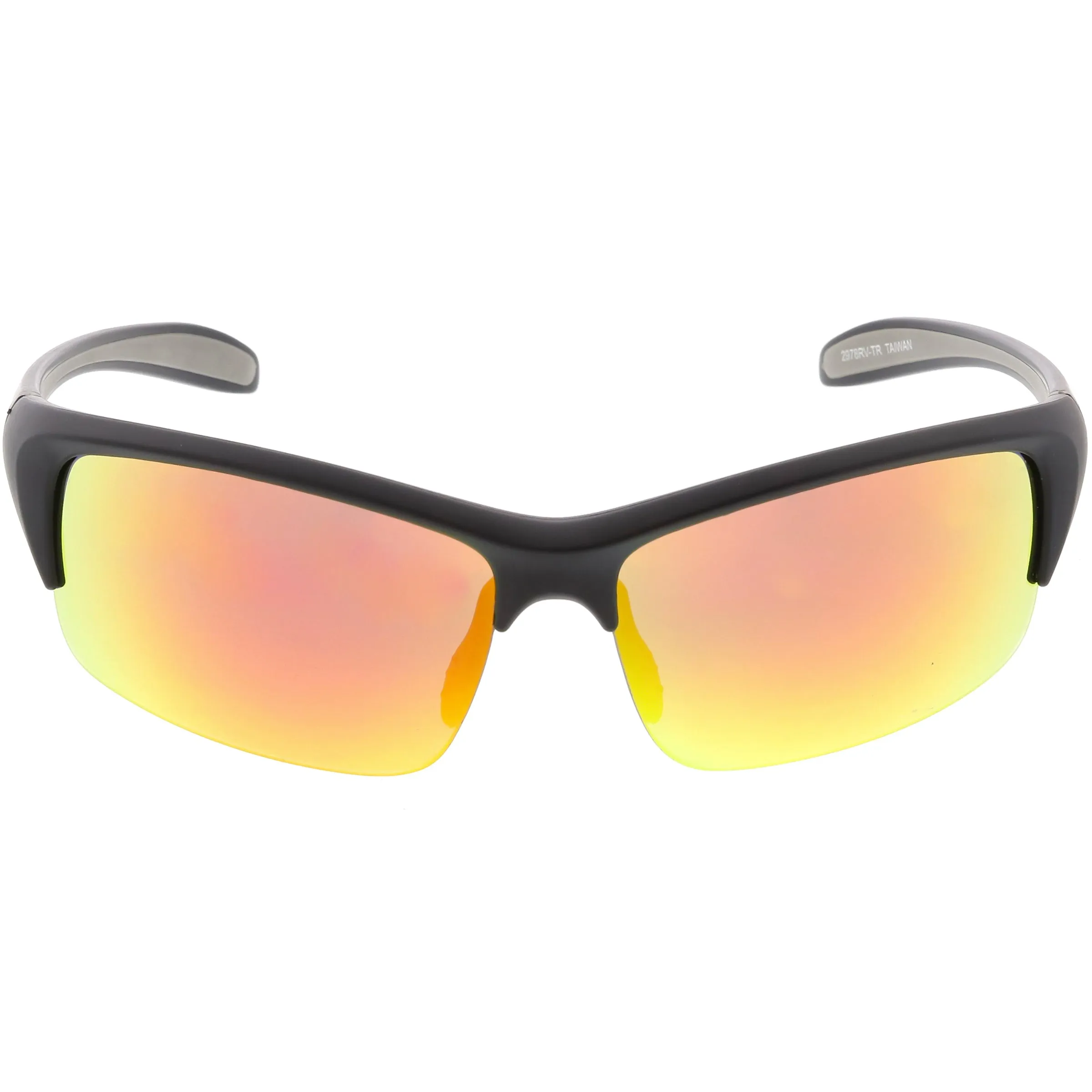 Semi Rimless Performance Sports TR-90 Mirrored Lens Sunglasses C808 sold by ZeroUV