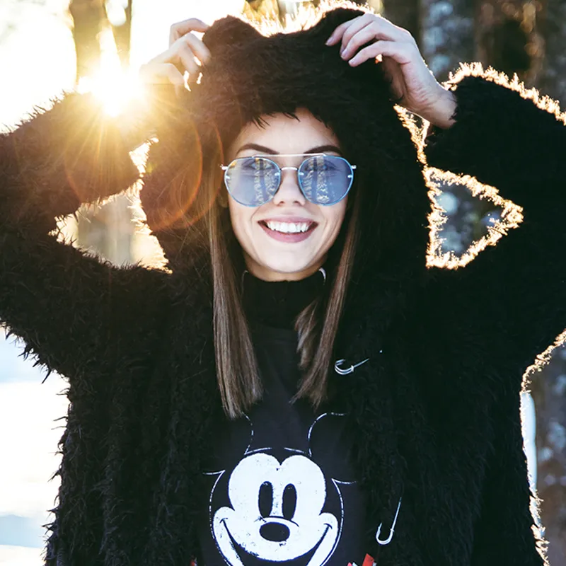 Retro Modern Rimless Flat Color Lens Aviator Sunglasses A826 sold by ZeroUV product image thumbnail 5