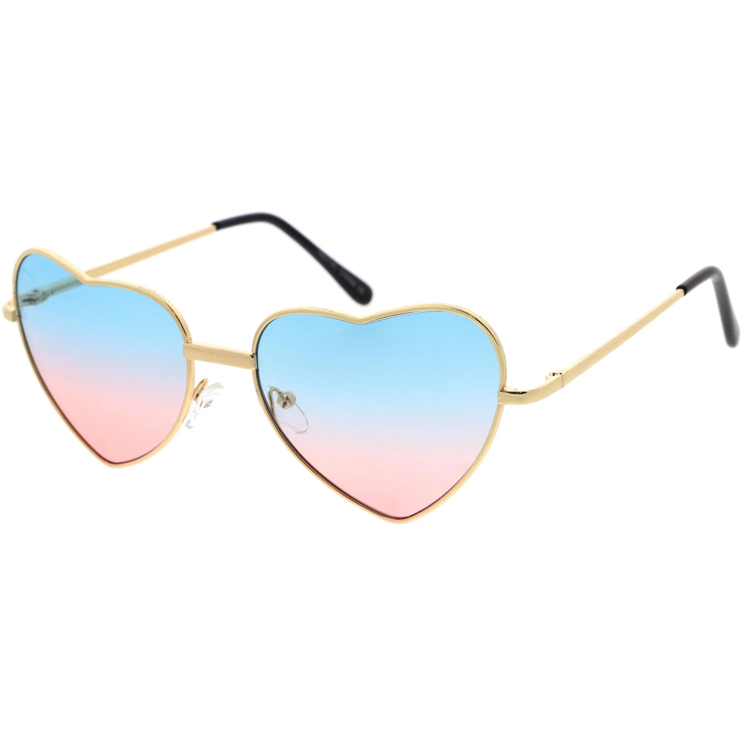 Sweet Gradient Lens Rainbow Fashion Metal Heart Sunglasses D239 sold by ZeroUV product image thumbnail 5
