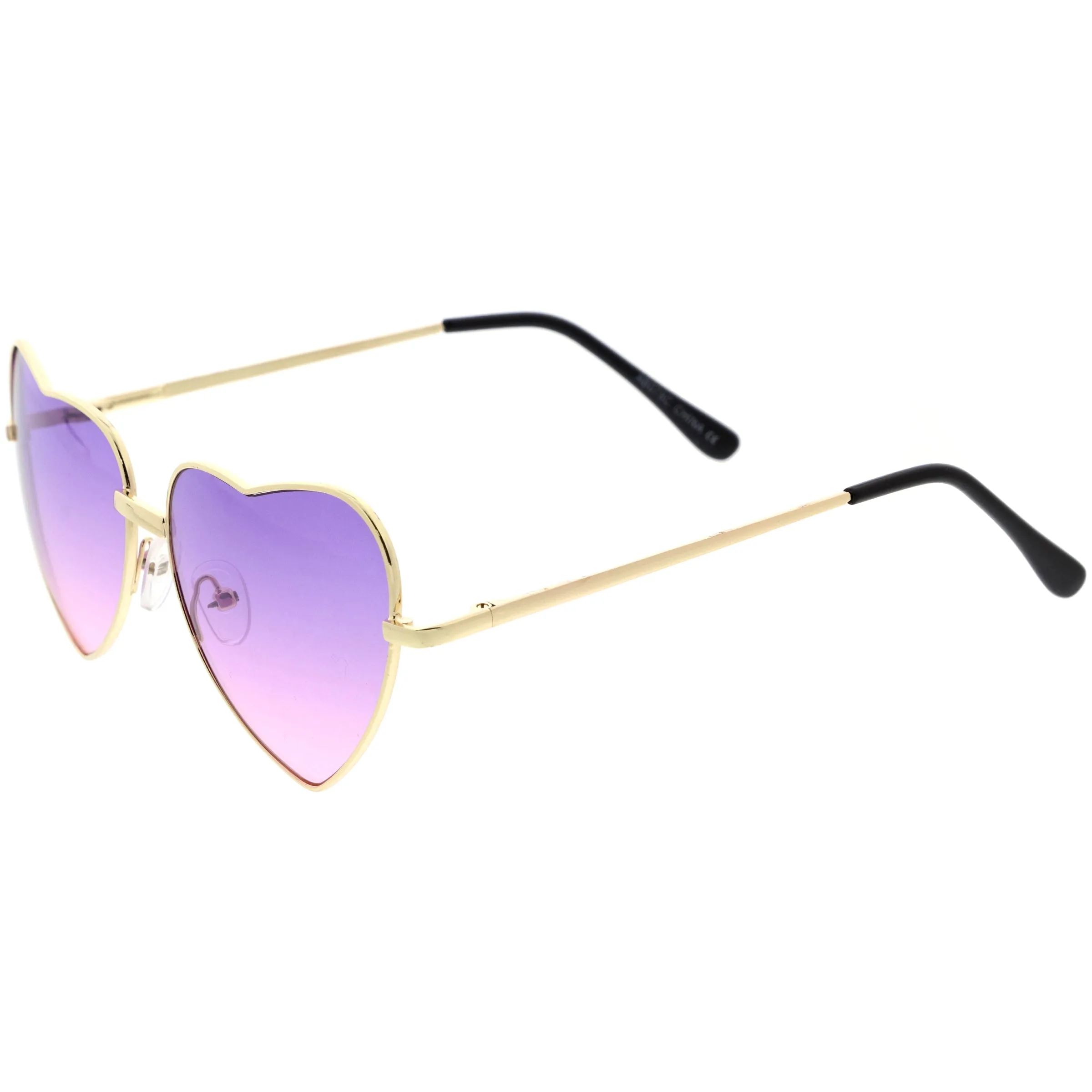 Sweet Gradient Lens Rainbow Fashion Metal Heart Sunglasses D239 sold by ZeroUV product image thumbnail 3