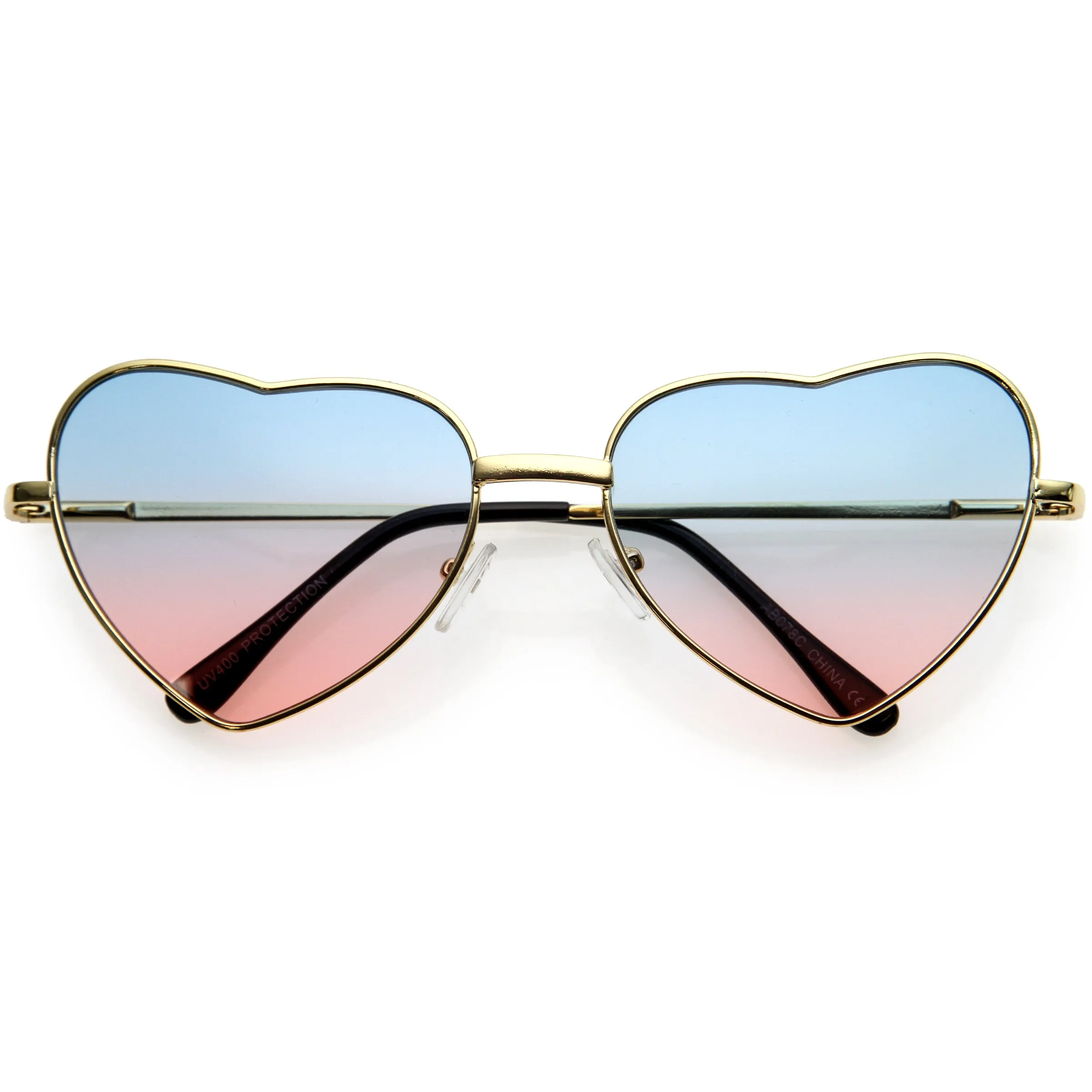 Sweet Gradient Lens Rainbow Fashion Metal Heart Sunglasses D239 sold by ZeroUV product image thumbnail 4