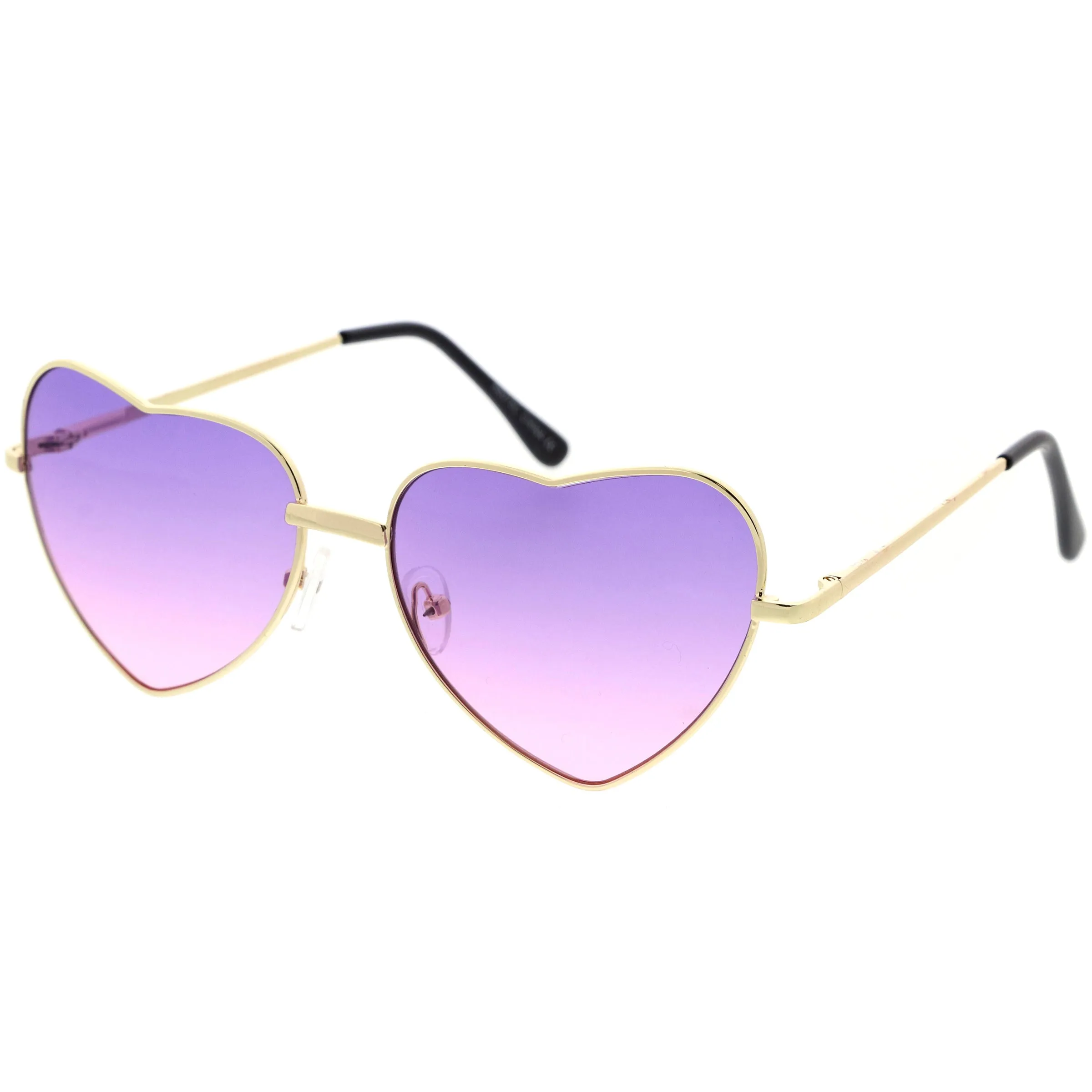 Sweet Gradient Lens Rainbow Fashion Metal Heart Sunglasses D239 sold by ZeroUV product image thumbnail 2