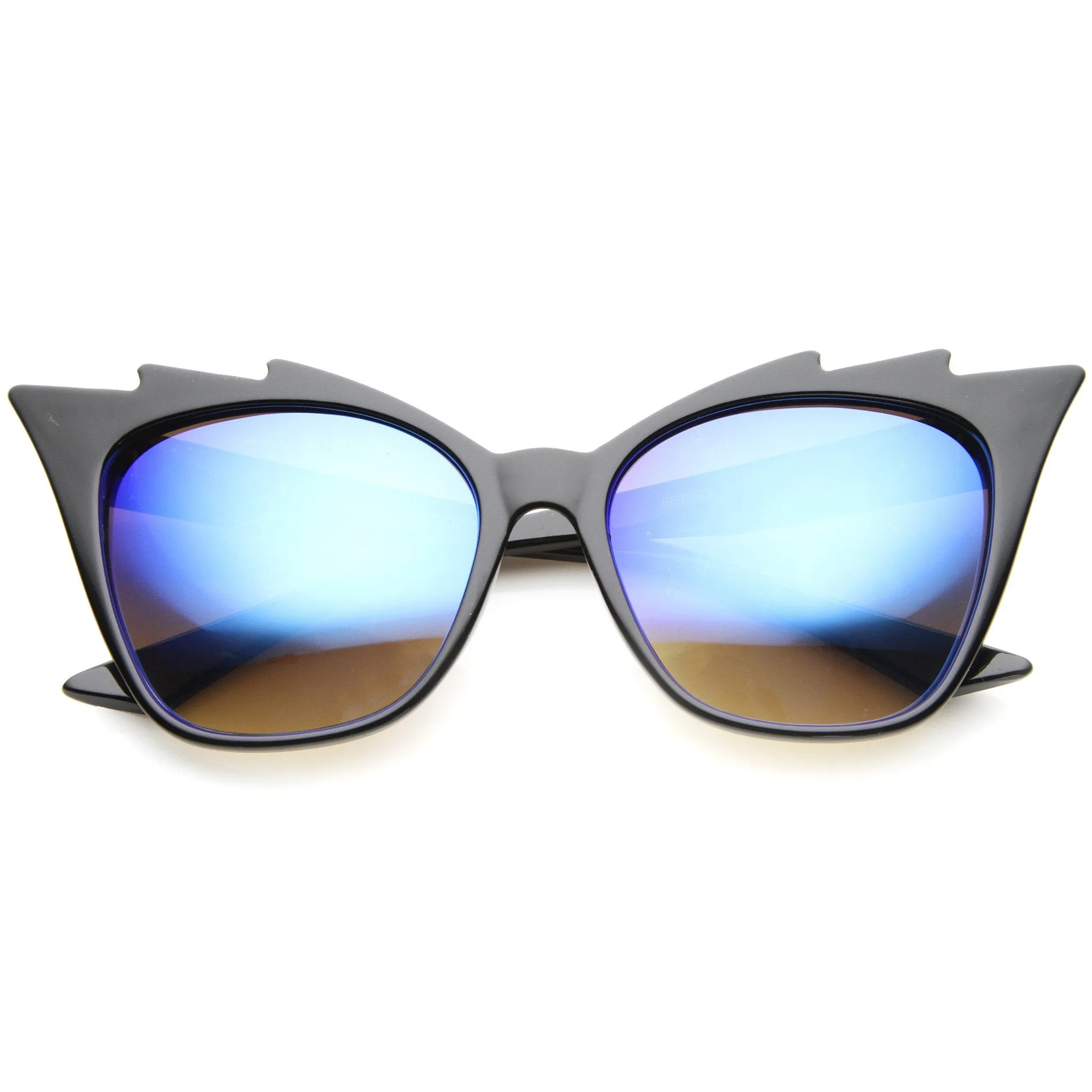 Women's Jagged Edge Mirror Lens Cat Eye Sunglasses A161 sold by ZeroUV