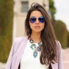 Retro Flash Color Mirrored Lens Metal Aviator Sunglasses 1485 sold by ZeroUV