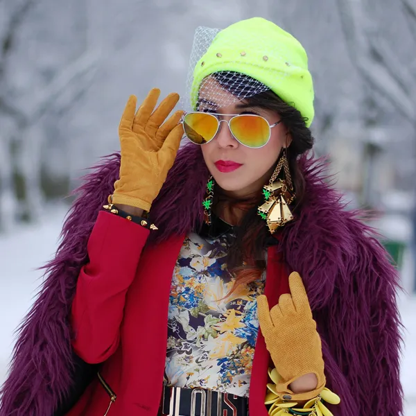 Retro Flash Color Mirrored Lens Metal Aviator Sunglasses 1485 sold by ZeroUV product image thumbnail 5