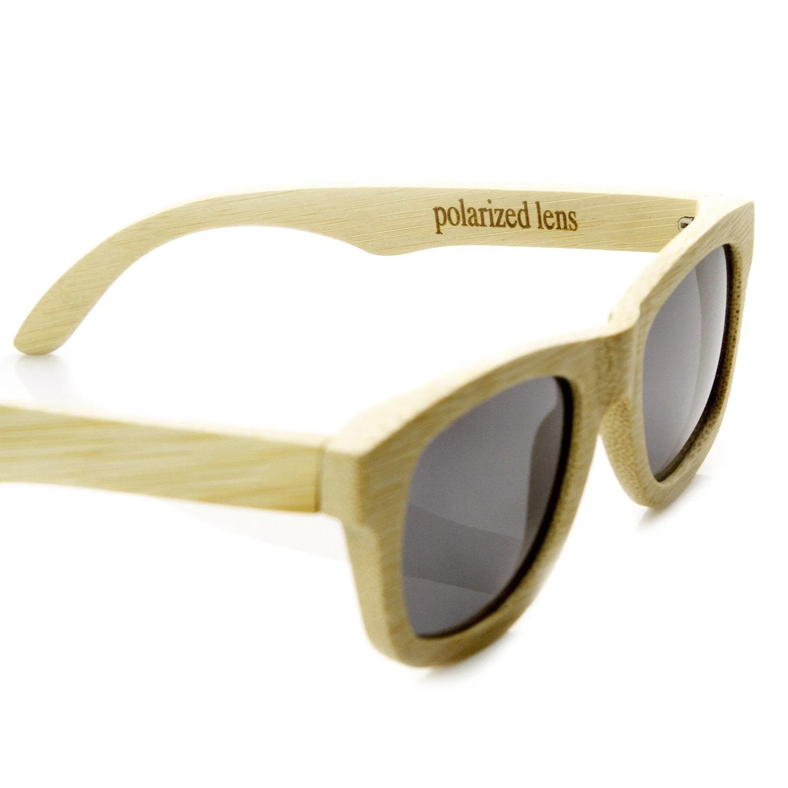 Premium Bamboo Wood Polarized Horned Rim Sunglasses 9121 + Case sold by ZeroUV product image thumbnail 5