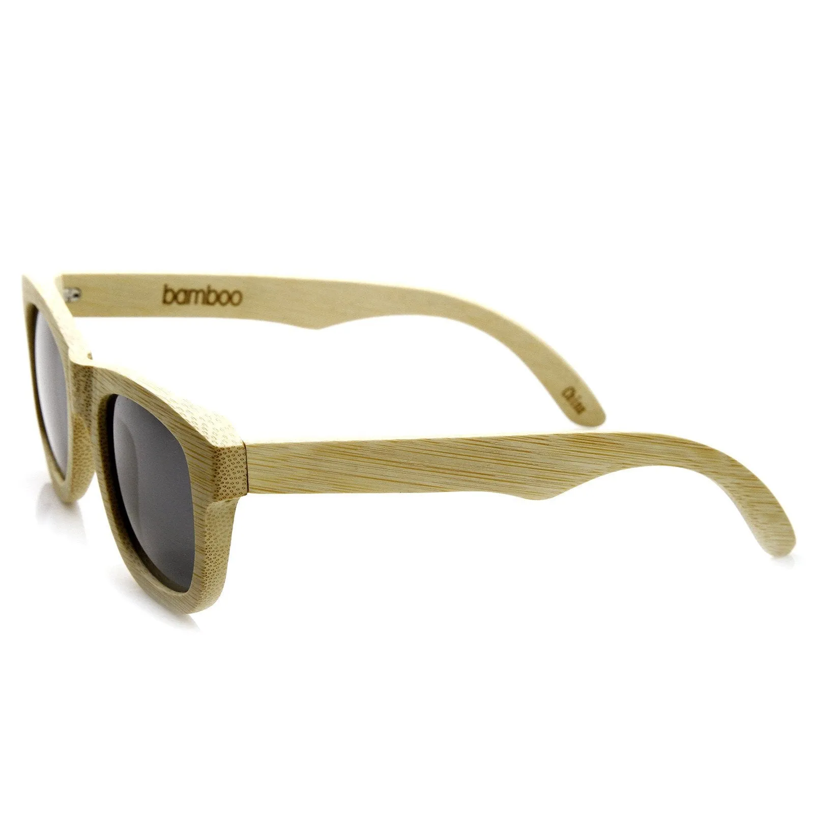 Premium Bamboo Wood Polarized Horned Rim Sunglasses 9121 + Case sold by ZeroUV product image thumbnail 3