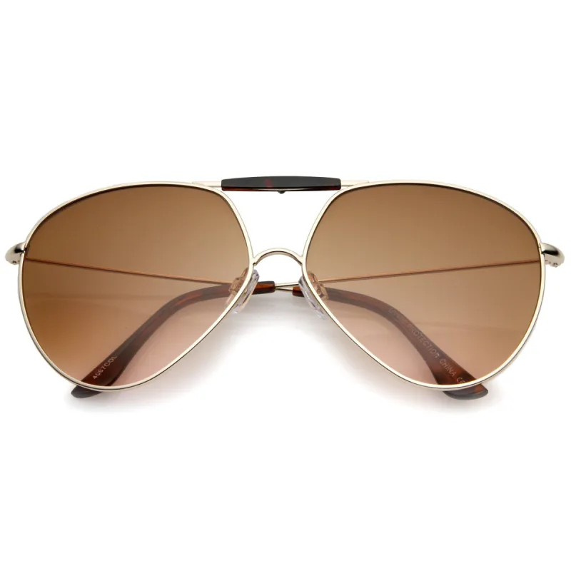 Modern Angled European Gradient Lens Aviator Sunglasses A736 sold by ZeroUV