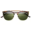 Designer Fashion Double Bridge Half Frame Round Sunglasses 8993 sold by ZeroUV