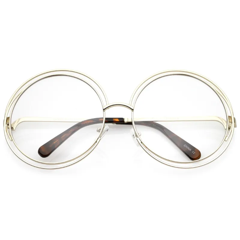 Women's Modern Oversize Loop Round Sunglasses A822 sold by ZeroUV