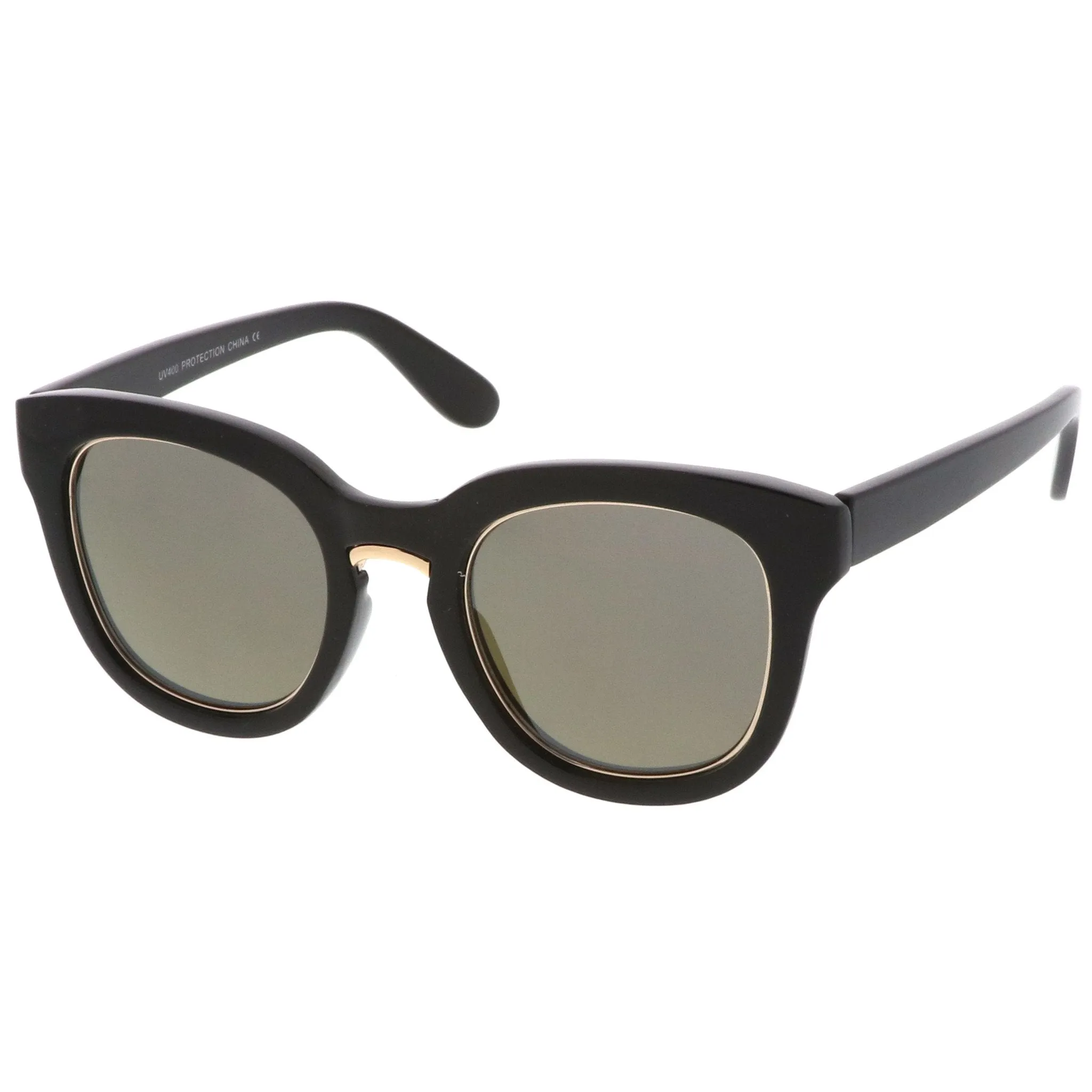 Women's Trimmed Lens Horned Rim Sunglasses A782 sold by ZeroUV product image thumbnail 2