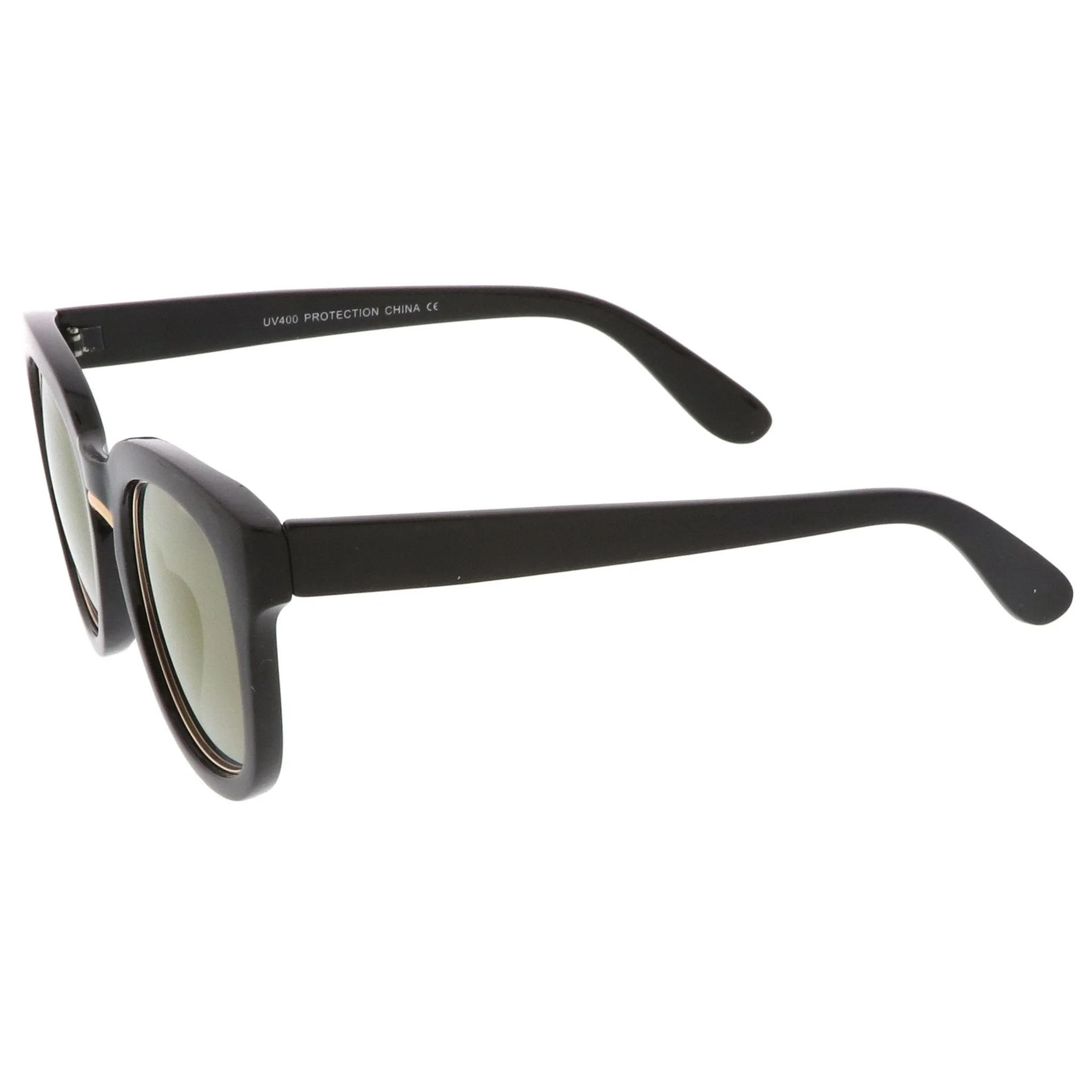 Women's Trimmed Lens Horned Rim Sunglasses A782 sold by ZeroUV product image thumbnail 3
