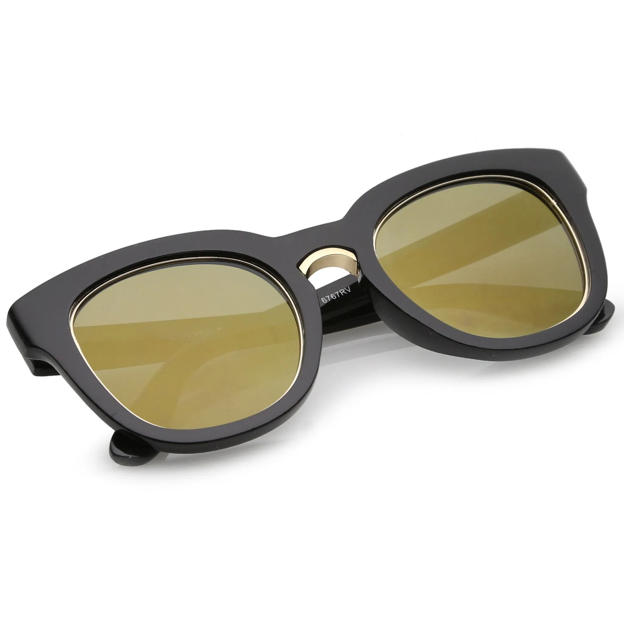 Women's Trimmed Lens Horned Rim Sunglasses A782 sold by ZeroUV product image thumbnail 4