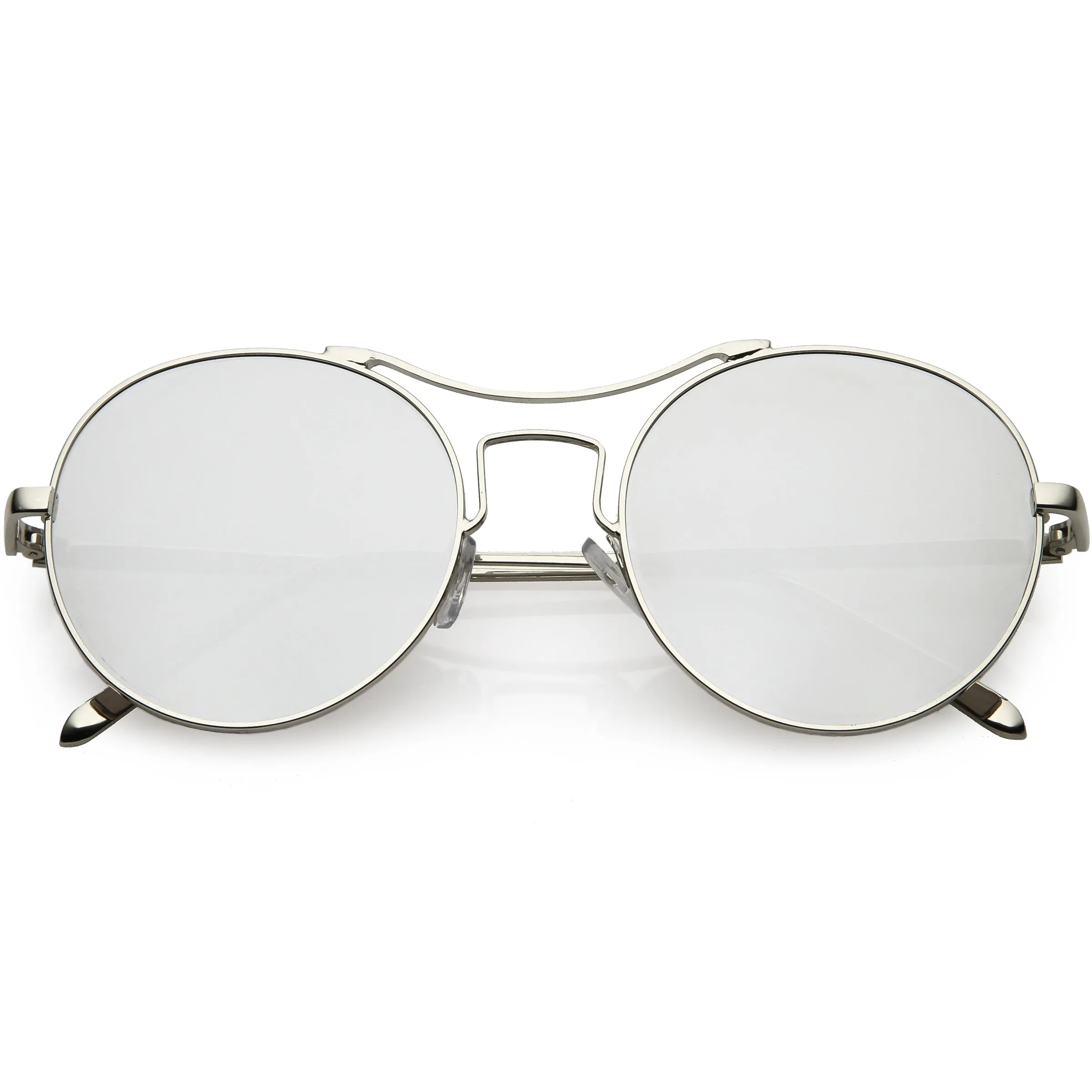 Vintage Inspired Round Spectacle Steampunk Metal Sunglasses C873 sold by ZeroUV product image thumbnail 3