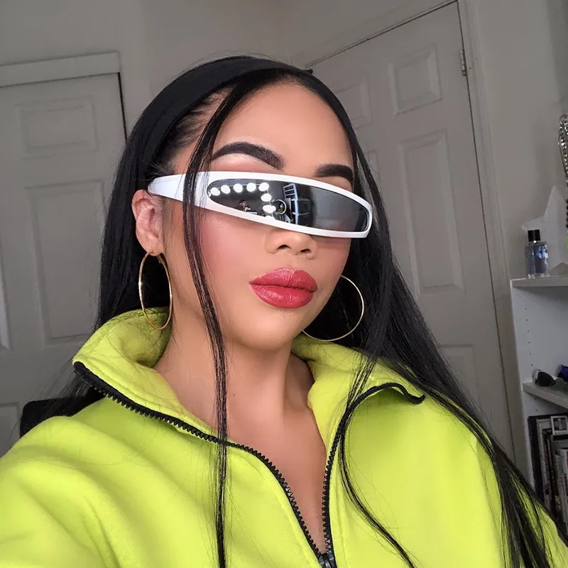 Retro Futuristic 1980's Disco Wrap Around Space Sunglasses 8964 sold by ZeroUV product image thumbnail 2