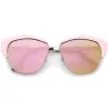 Women's Oversize Half Frame Mirrored Lens Cat Eye Sunglasses A443 sold by ZeroUV