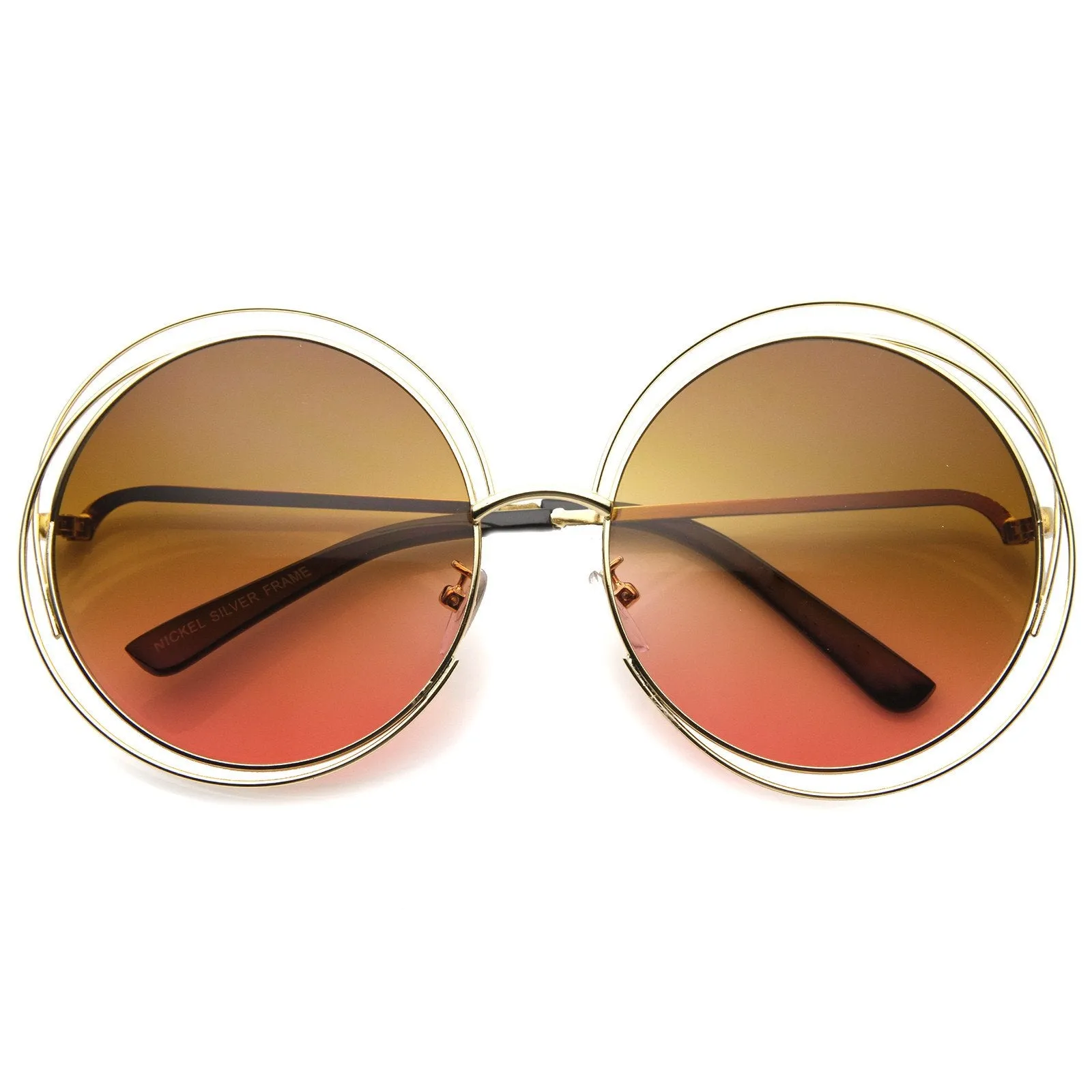 Indie Retro Dual Metal Round Mirrored Lens Sunglasses 9621 sold by ZeroUV product image thumbnail 4